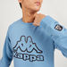 Kappa Logo Print Crew Neck Sweatshirt with Long Sleeves-Sweatshirts-thumbnailMobile-2