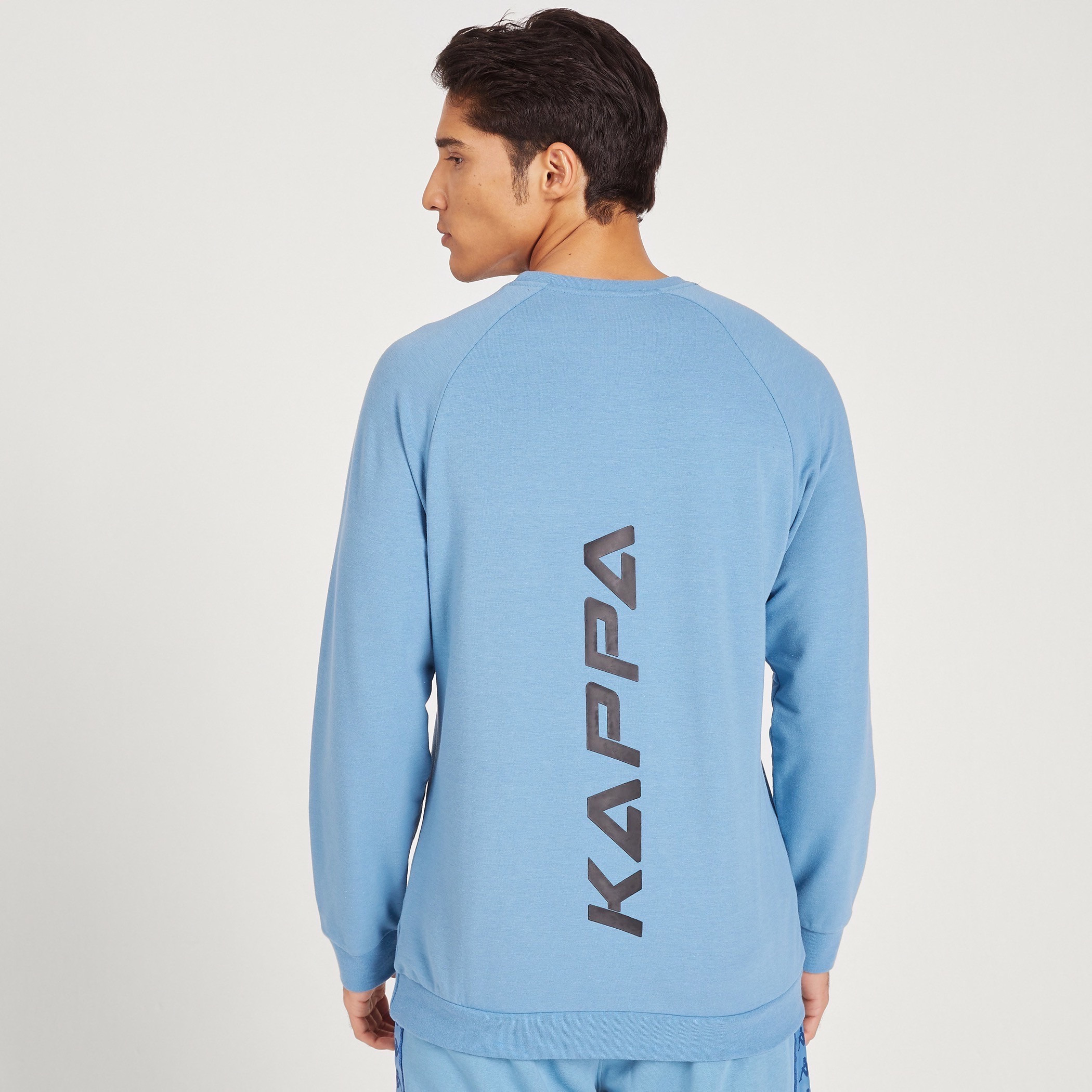 Kappa Logo Print Crew Neck Sweatshirt with Long Sleeves-men-winterwear-hoodiesandsweatshirts-image-12