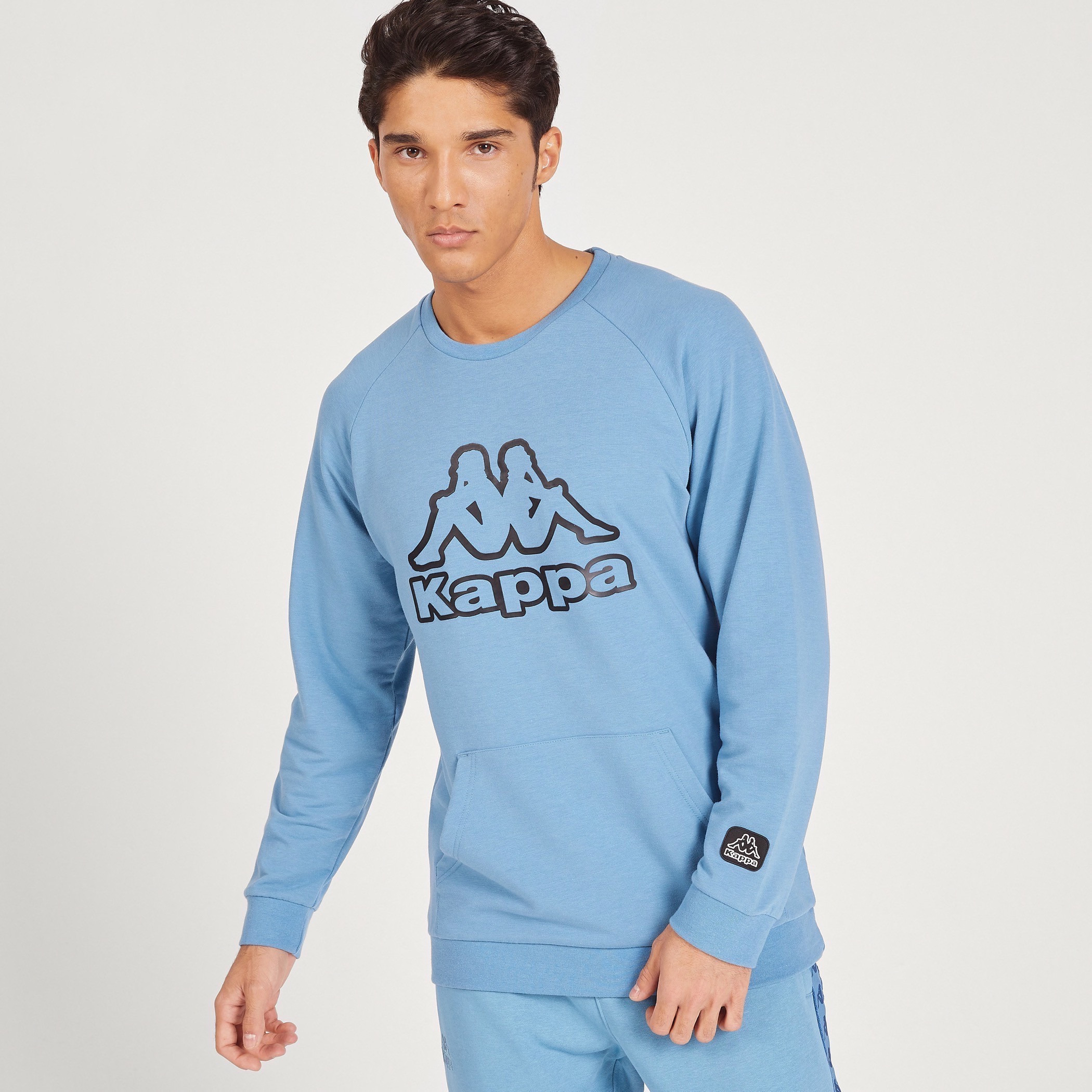 Kappa Logo Print Crew Neck Sweatshirt with Long Sleeves-men-winterwear-hoodiesandsweatshirts-image-13