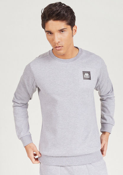 Kappa Solid Sweatshirt with Crew Neck and Long Sleeves-Sweatshirts-image-0