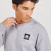 Kappa Solid Sweatshirt with Crew Neck and Long Sleeves-Sweatshirts-thumbnail-2
