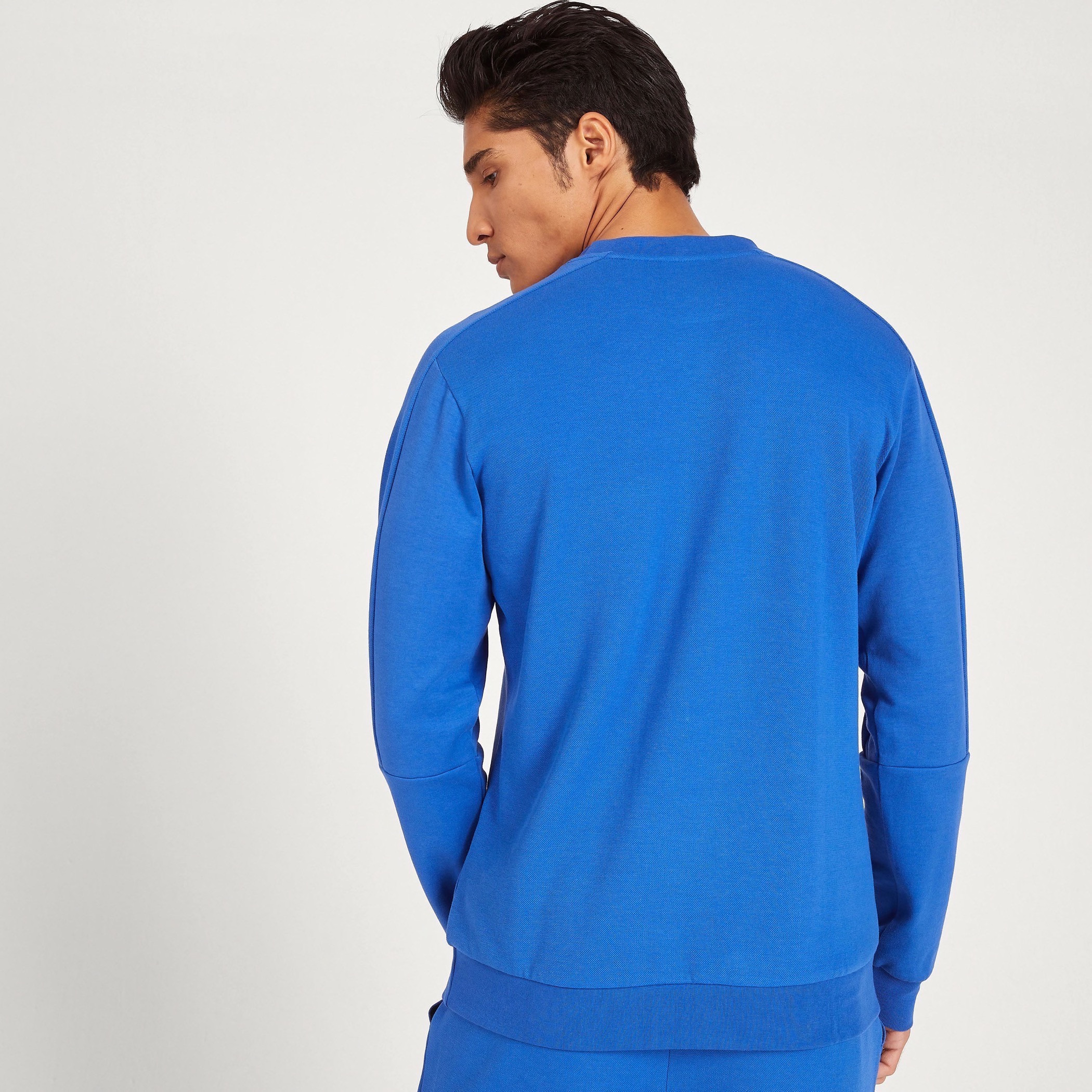 سويت شيرت سادة بياقة ضيقة وأكمام طويلة من كابا-men-winterwear-hoodiesandsweatshirts-image-12
