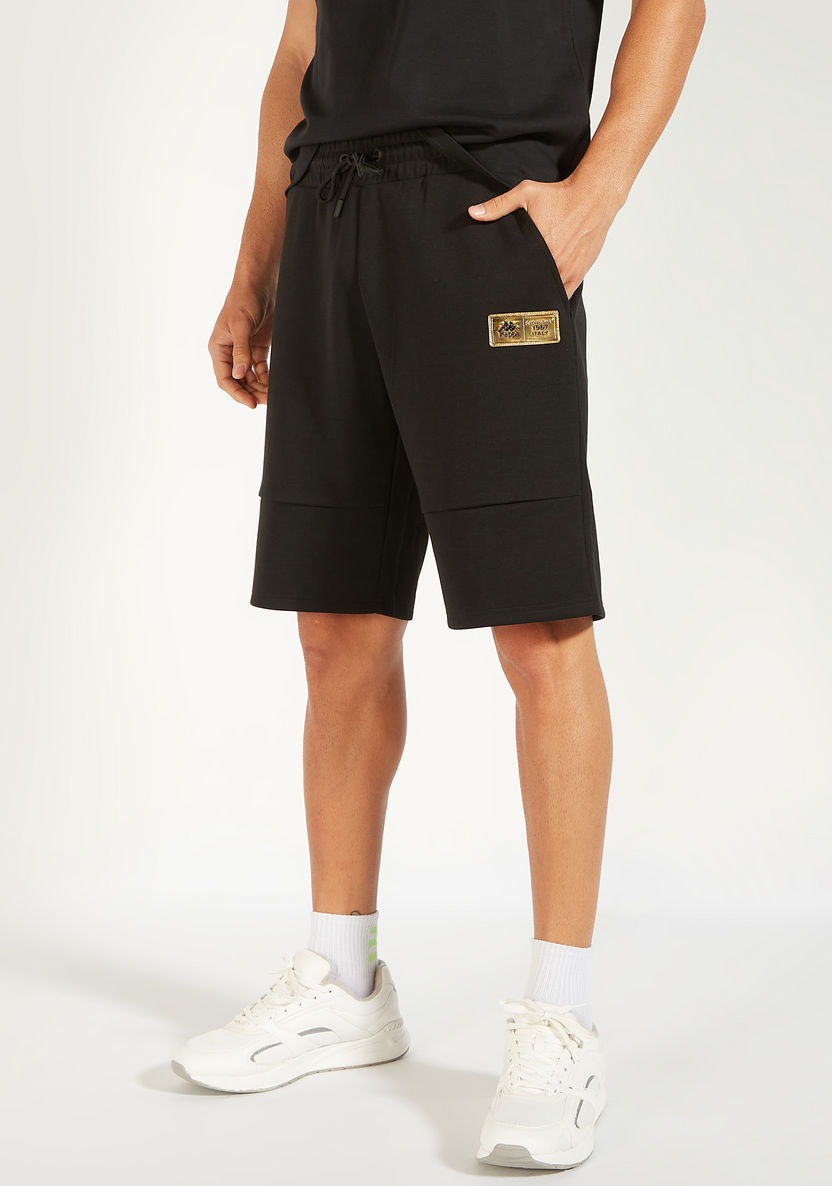 Kappa Logo Detail Shorts with Drawstring Closure and Pockets-Shorts-image-0