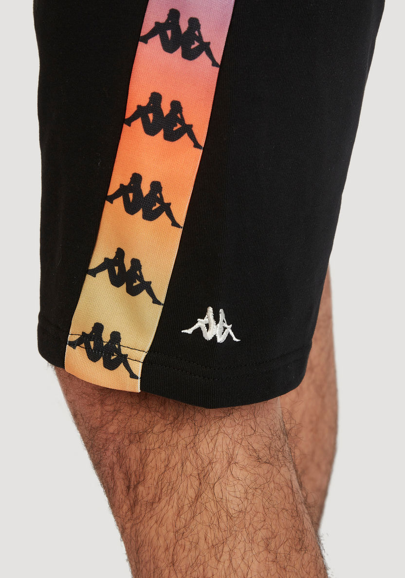Kappa Solid Shorts with Drawstring Closure and Tape Detail-Shorts-image-2