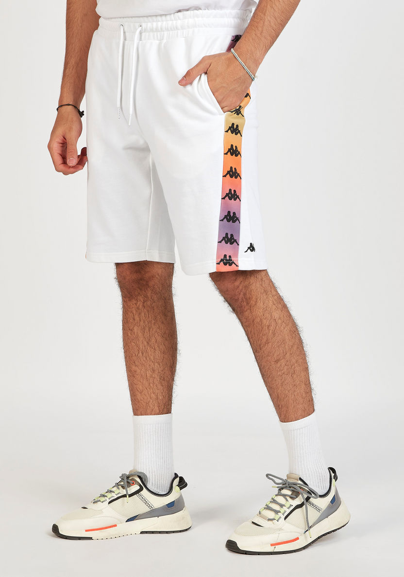 Kappa Solid Shorts with Drawstring Closure and Tape Detail-Shorts-image-0