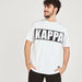 Kappa Logo Print Crew Neck T-shirt with Short Sleeves-T Shirts-thumbnail-3