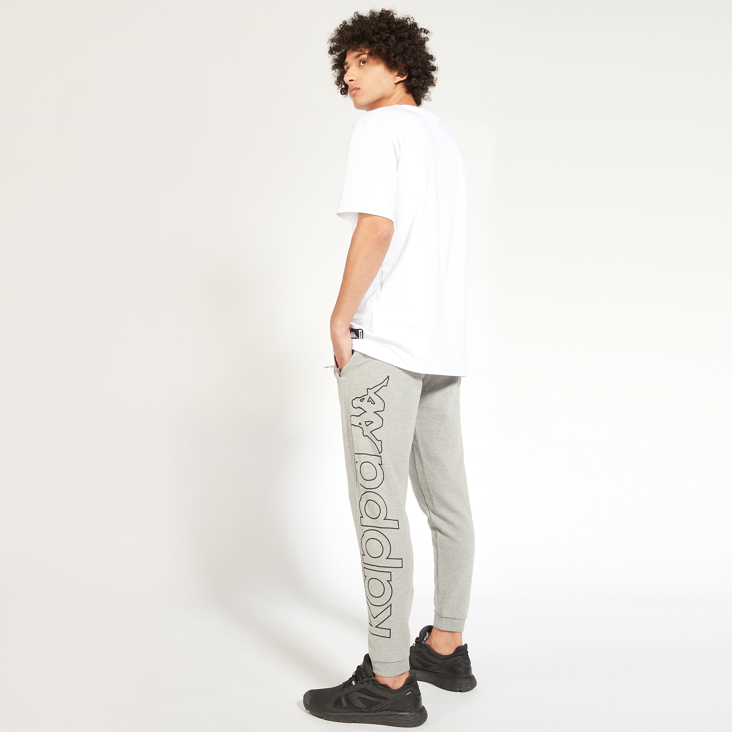 Kappa Logo Print Joggers with Drawstring Closure and Pockets-men-clothing-sportswearandactivewear-tracksuits-image-1