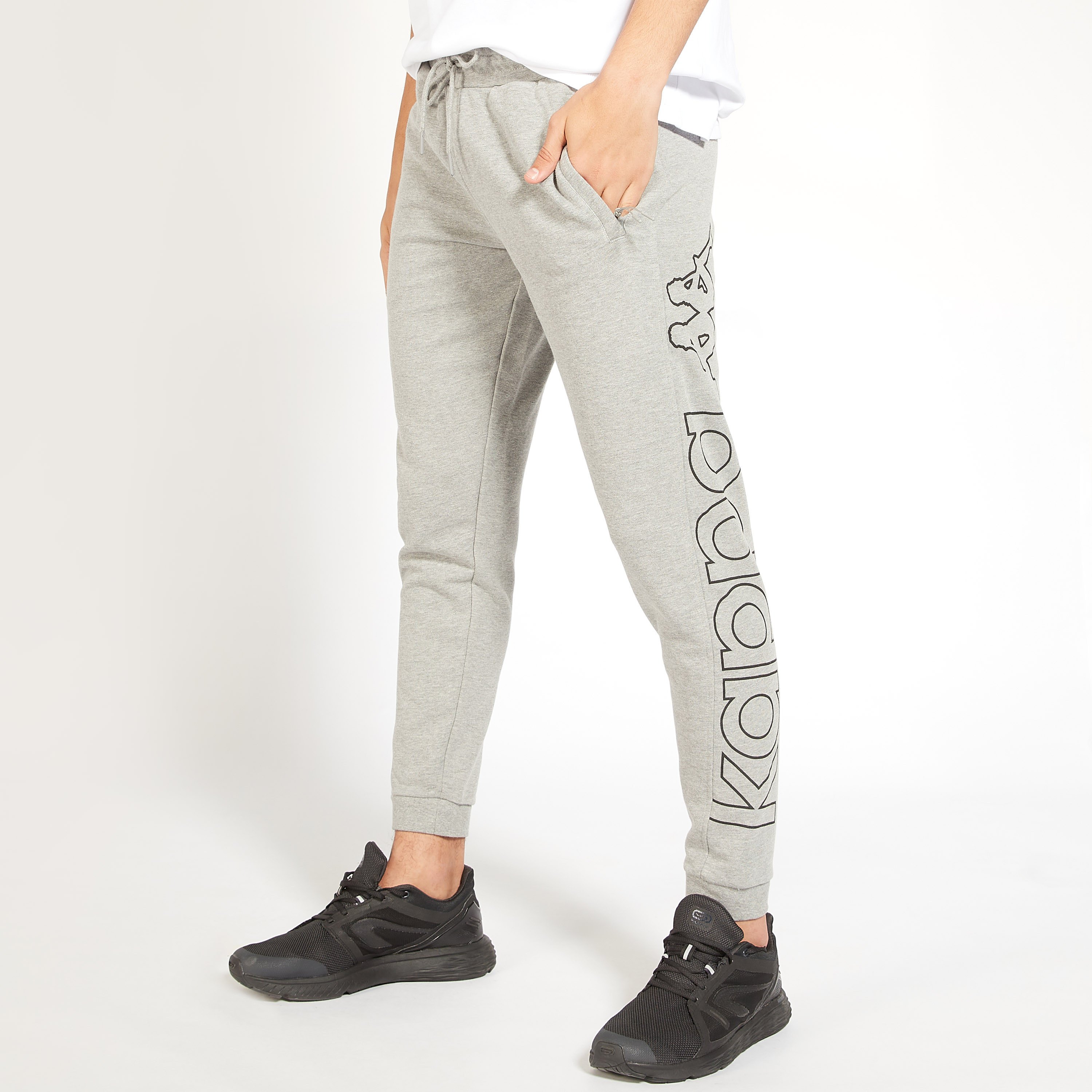 Kappa Logo Print Joggers with Drawstring Closure and Pockets-men-clothing-sportswearandactivewear-tracksuits-image-2