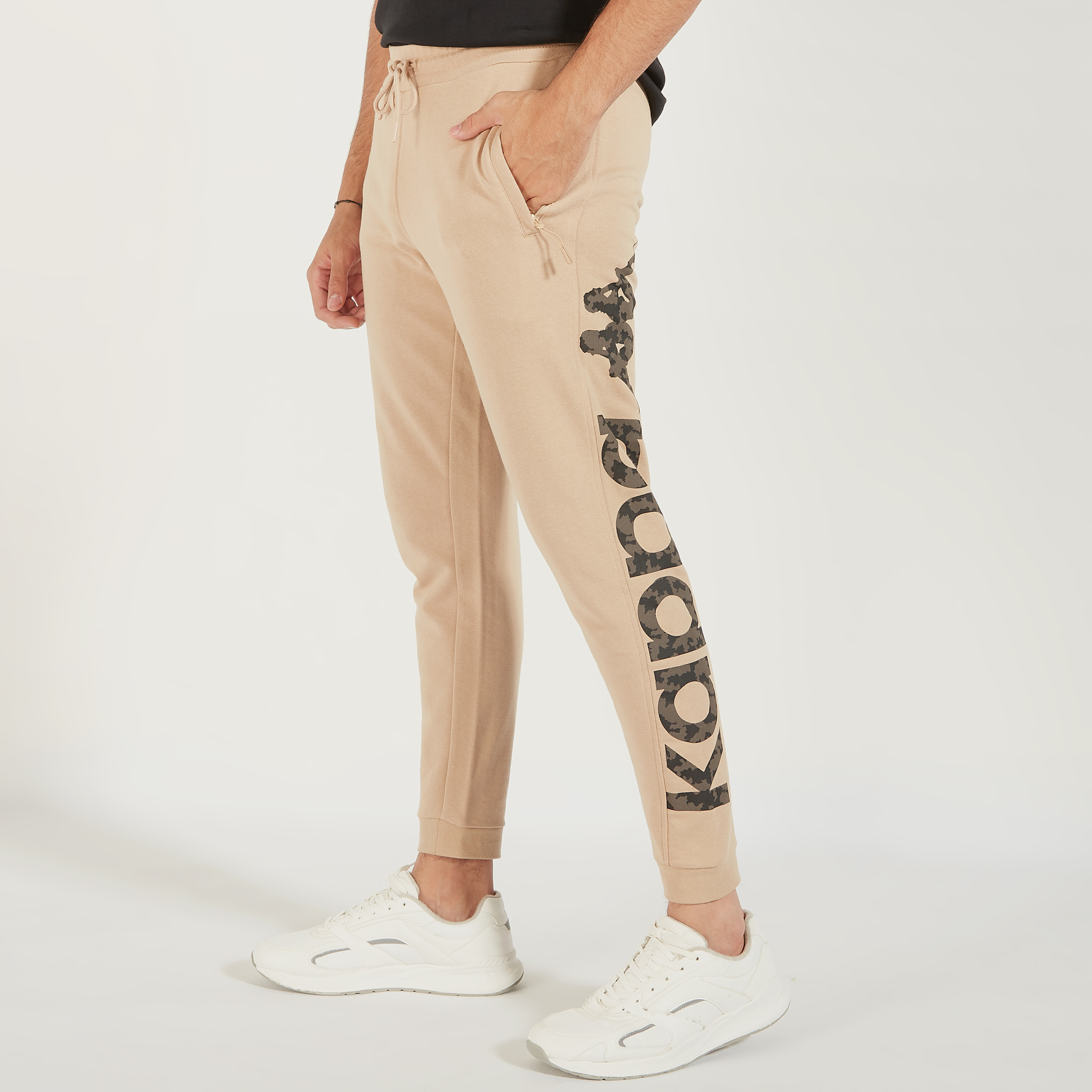 Kappa Printed Joggers with Drawstring Closure and Pockets-men-clothing-sportswearandactivewear-tracksuits-image-2