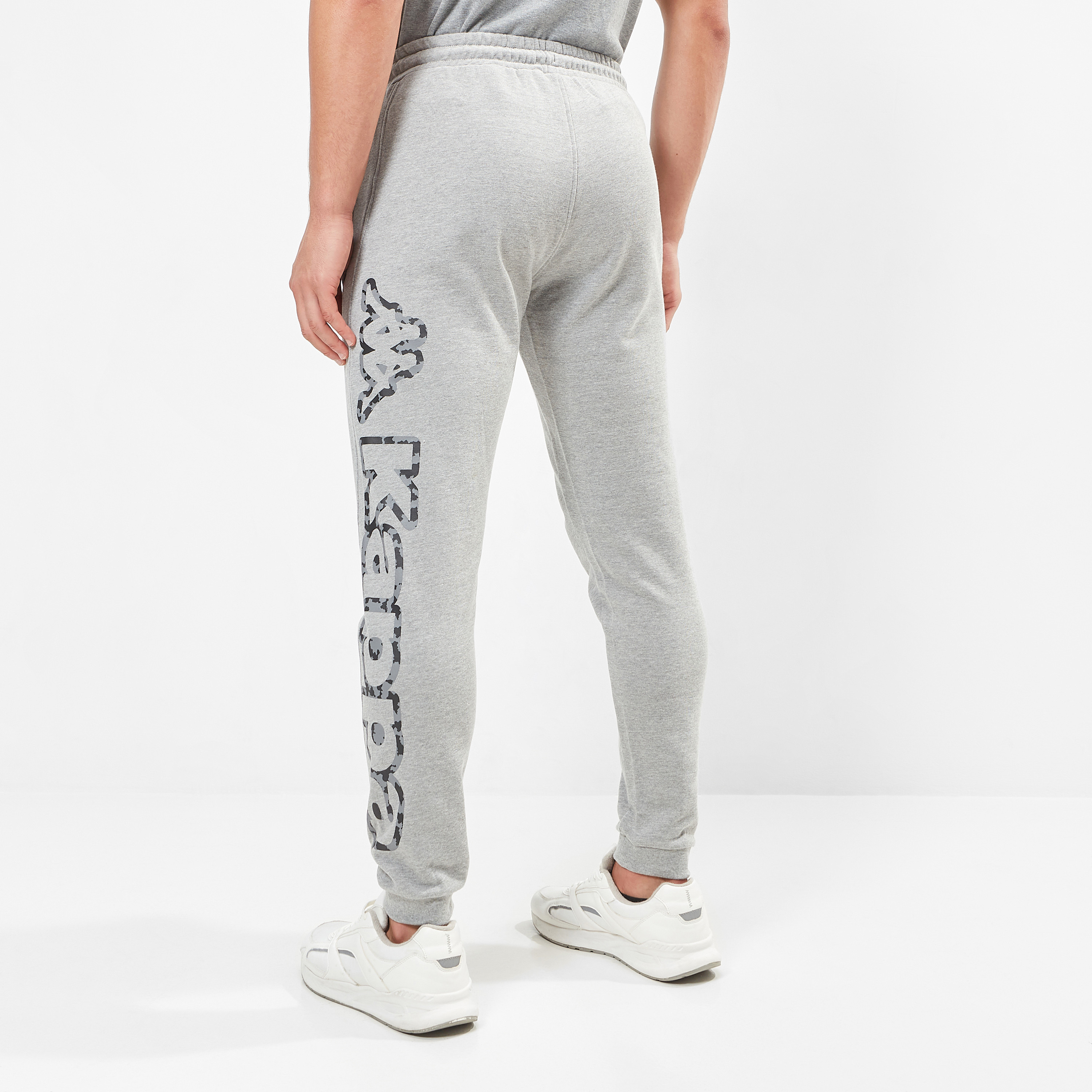 Kappa Logo Print Jog Pants with Drawstring Closure and Pockets-men-clothing-sportswearandactivewear-tracksuits-image-4