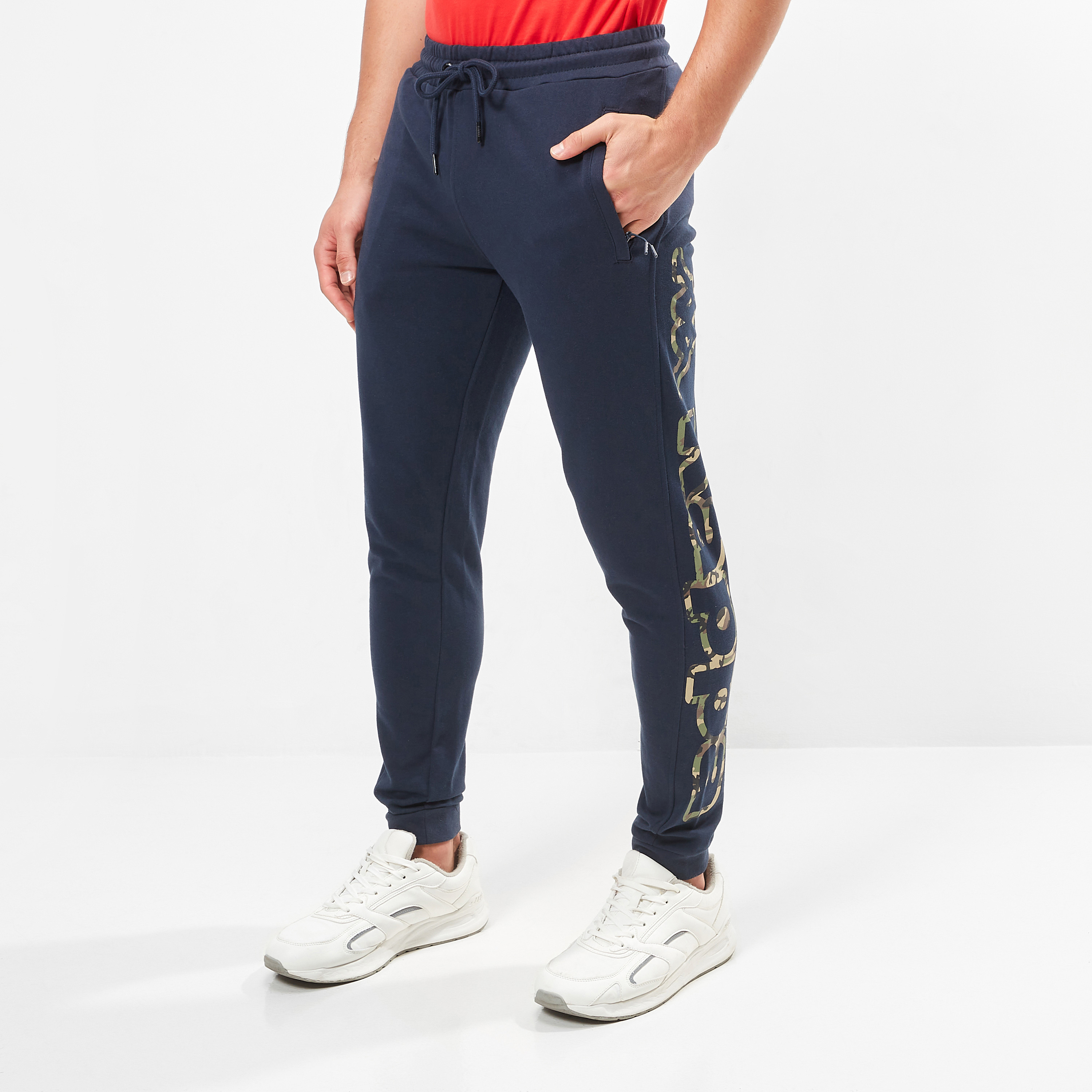 Kappa Logo Print Jog Pants with Drawstring Closure and Pockets-men-clothing-sportswearandactivewear-tracksuits-image-9