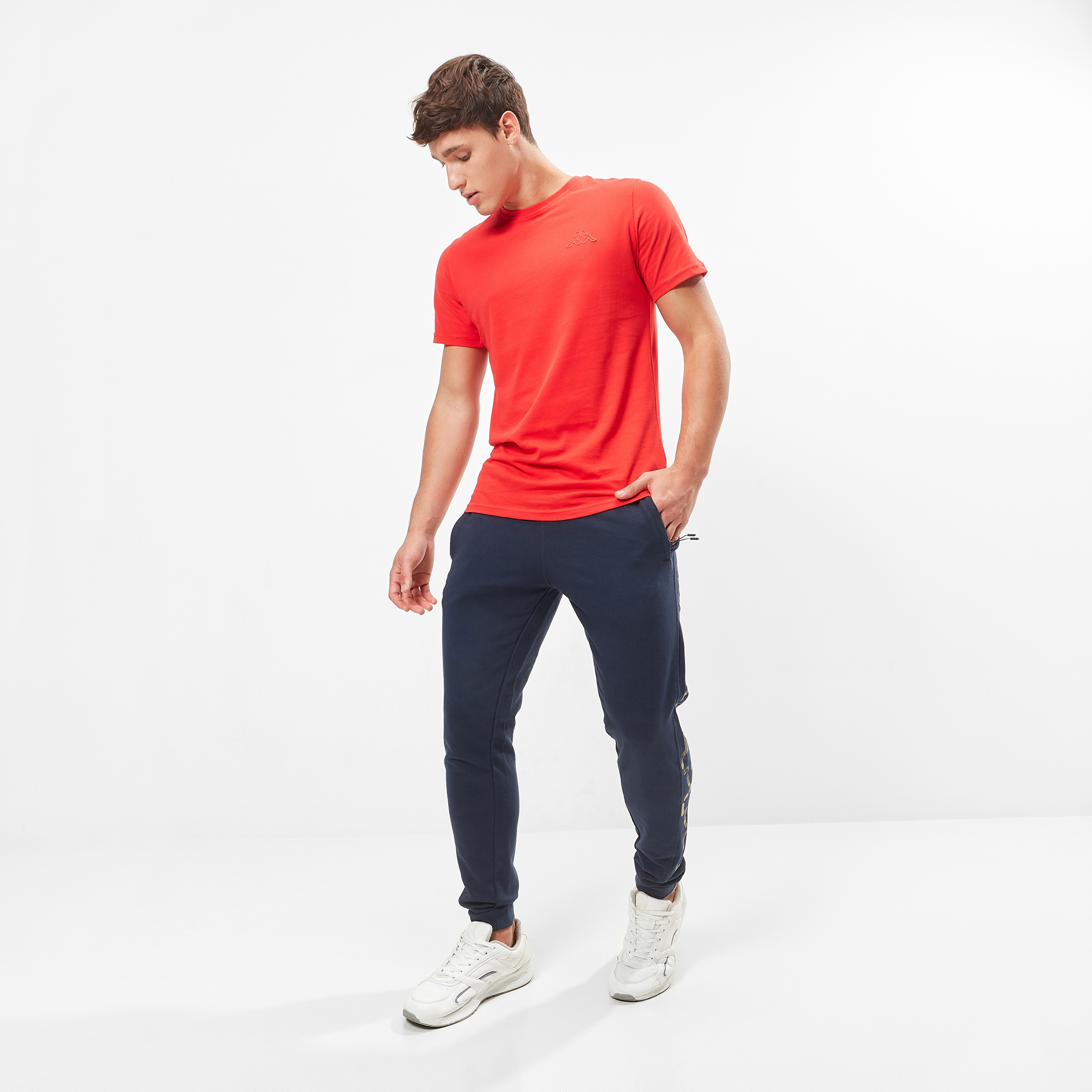 Kappa Logo Print Jog Pants with Drawstring Closure and Pockets-men-clothing-sportswearandactivewear-tracksuits-image-10