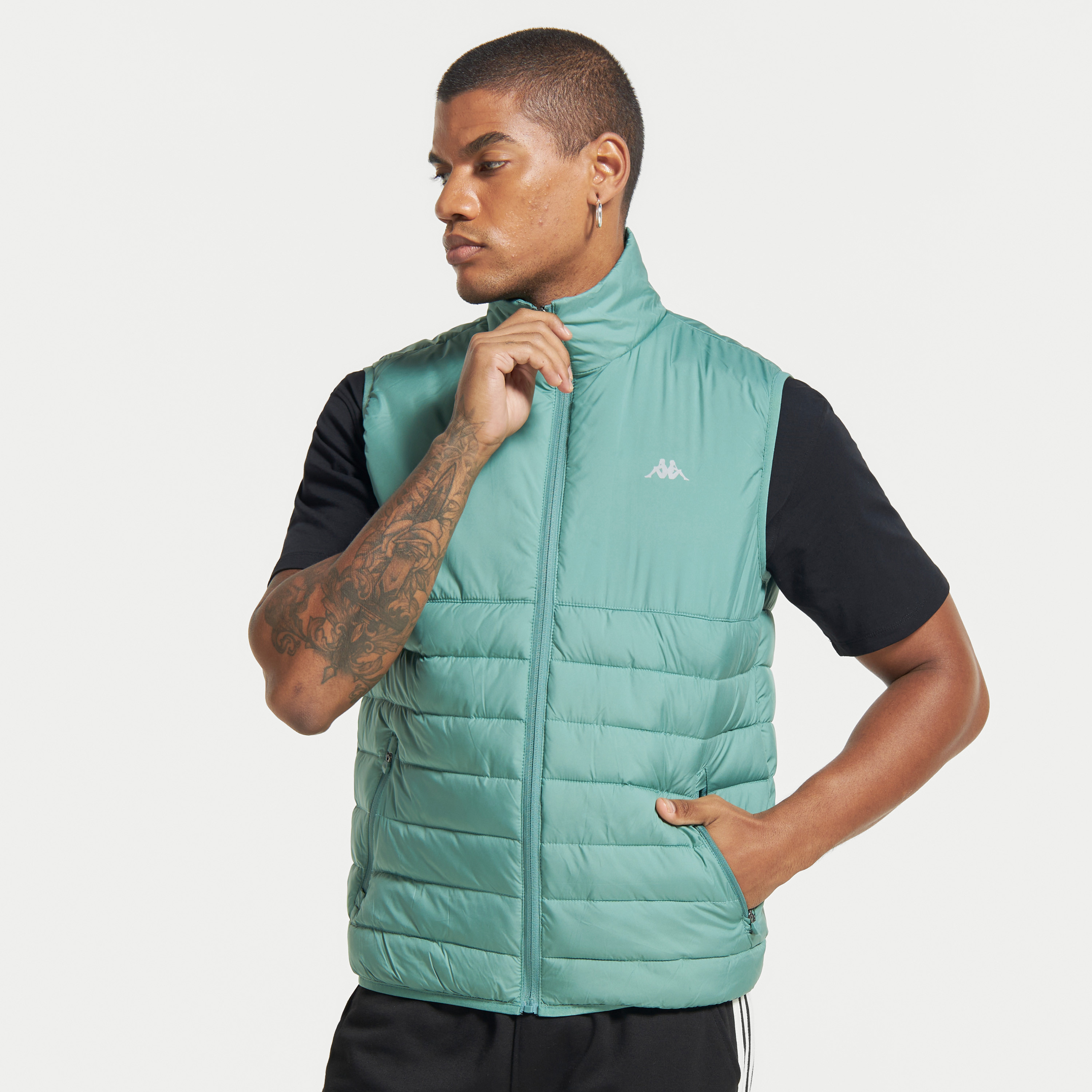 Kappa Solid Sleeveless Puffer Jacket with Pockets-men-clothing-jacketsandblazers-jackets-image-5