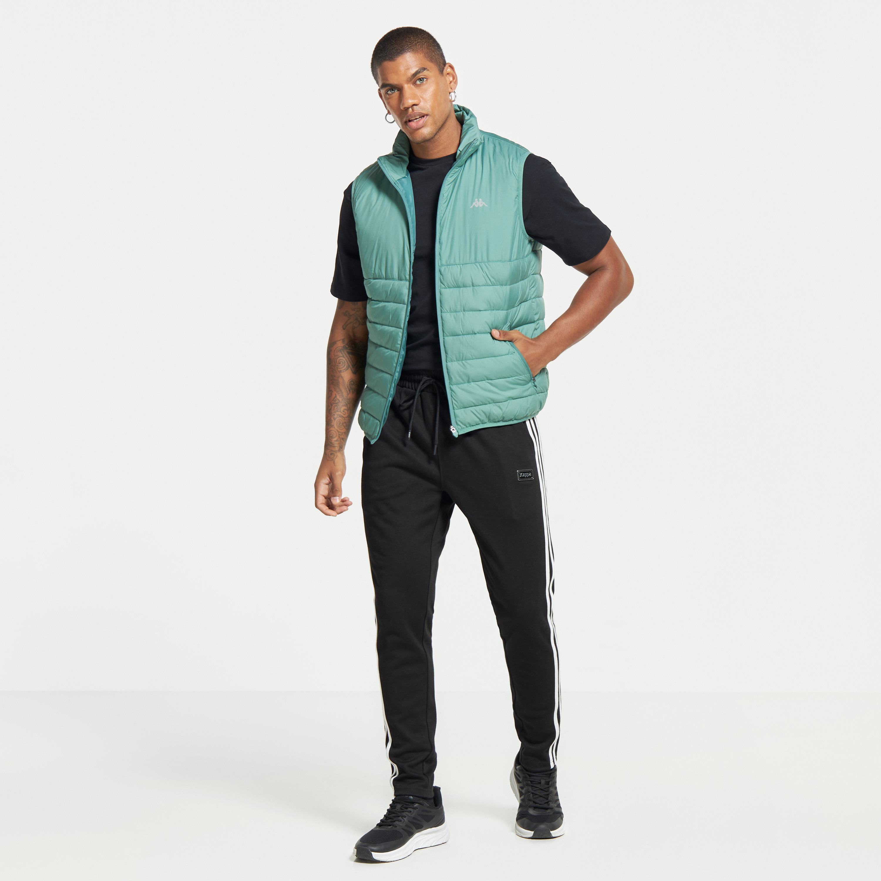 Kappa Solid Sleeveless Puffer Jacket with Pockets-men-clothing-jacketsandblazers-jackets-image-6