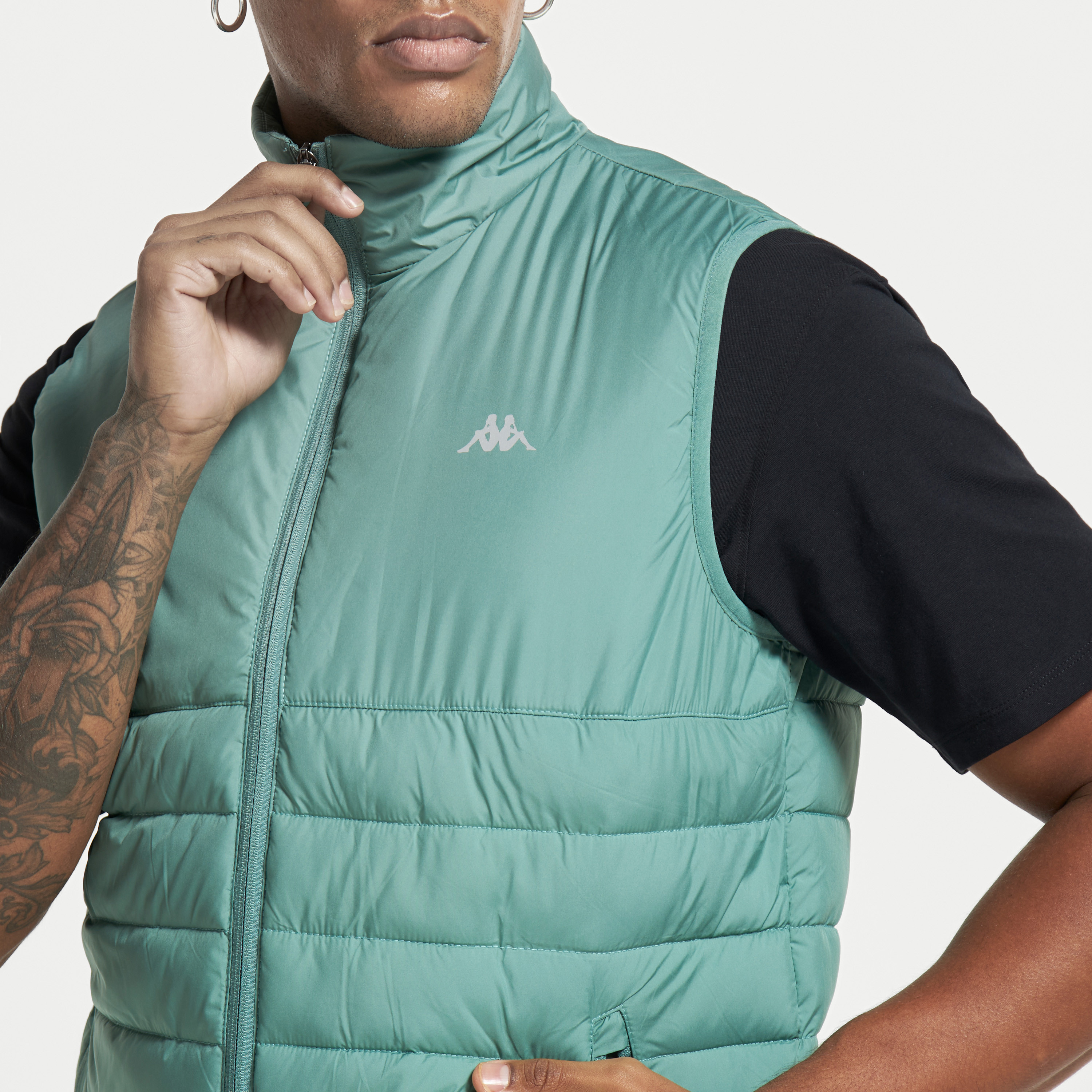 Kappa Solid Sleeveless Puffer Jacket with Pockets-men-clothing-jacketsandblazers-jackets-image-8