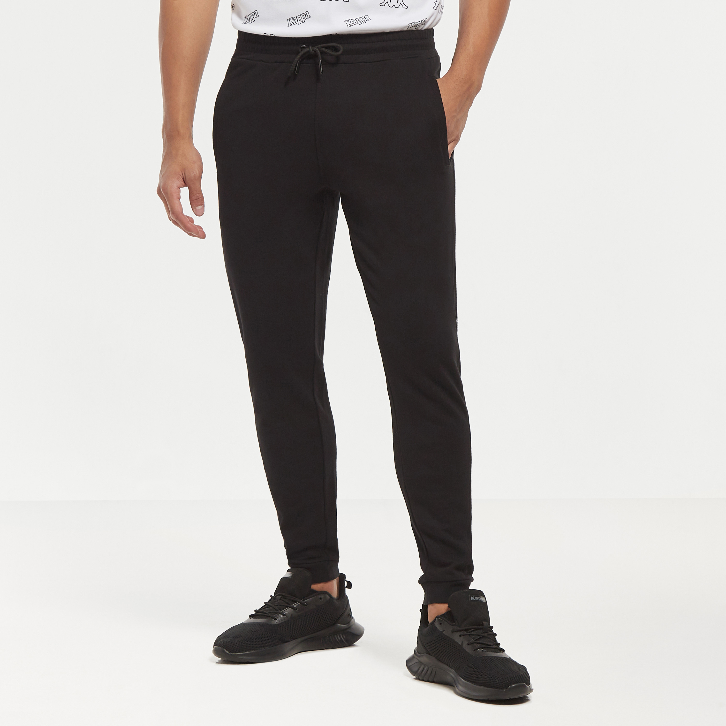 Black kappa cheap joggers