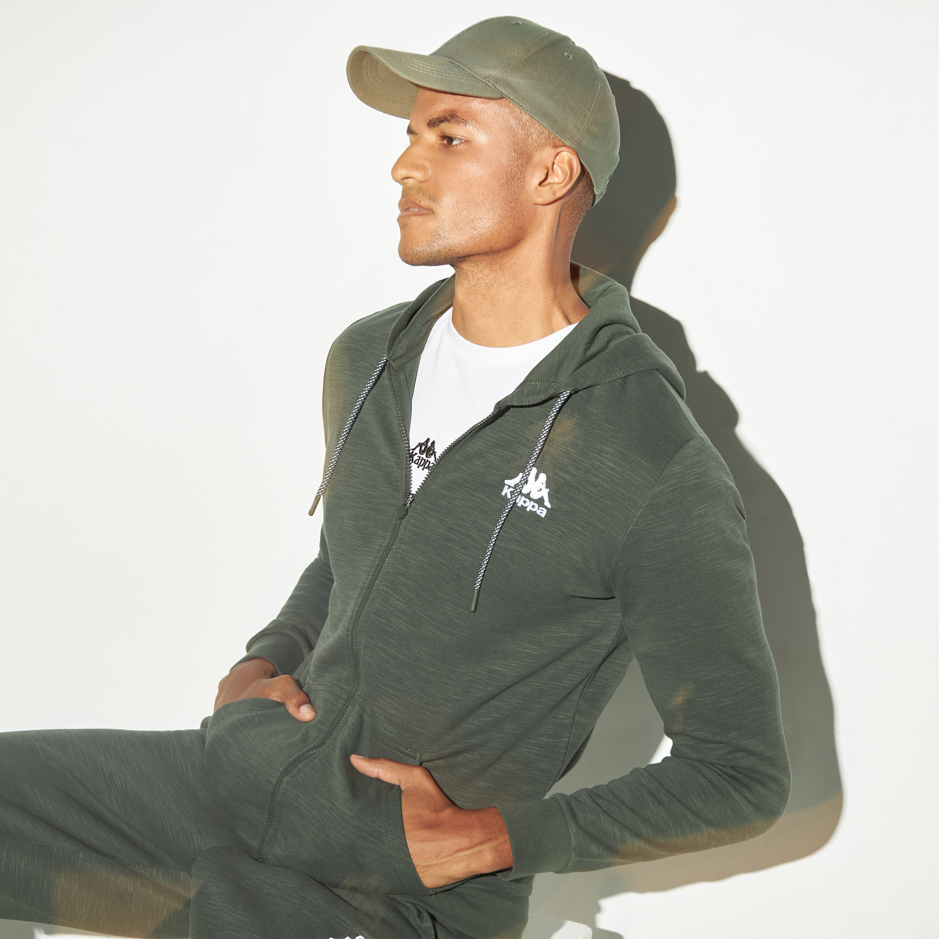 Olive green clearance kappa hoodie