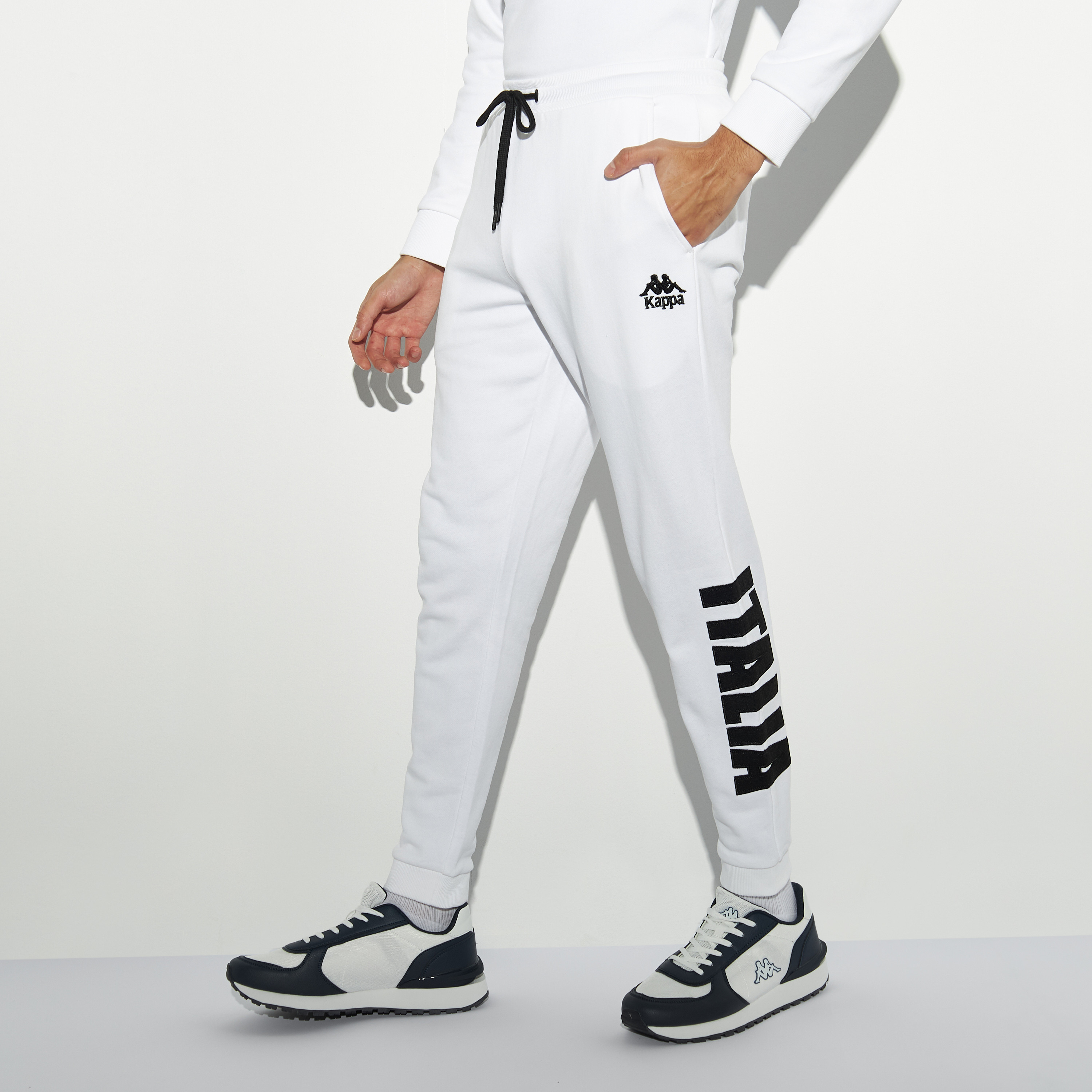 Kappa hot sale white joggers