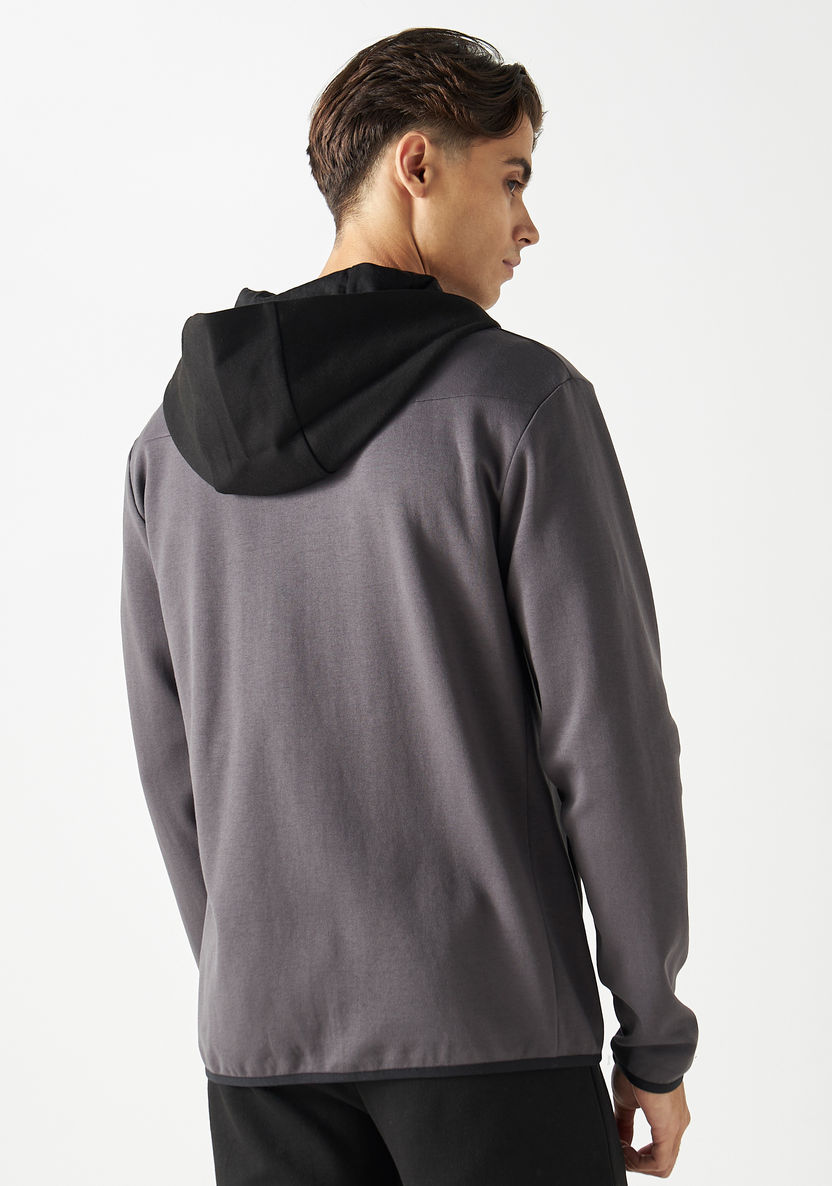 Buy Men's Kappa Logo Detail Zip-Through Hoodie with Long Sleeves Online ...