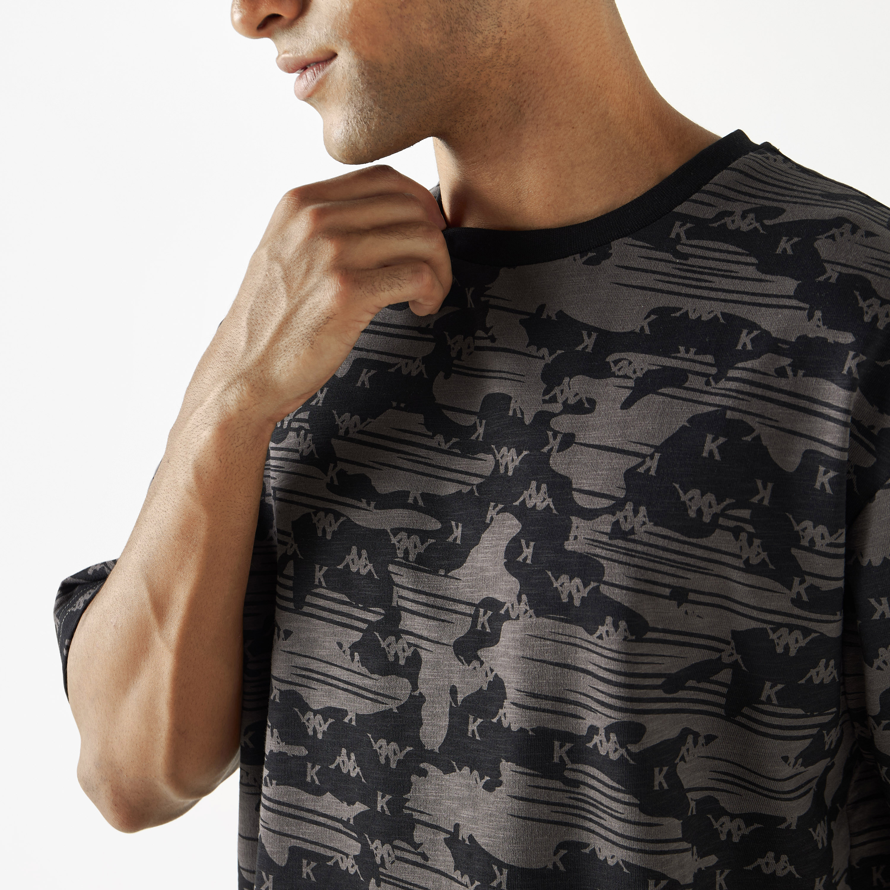 Kappa Printed T-shirt with Short Sleeves-men-clothing-tshirtsandpolos-tshirts-image-5
