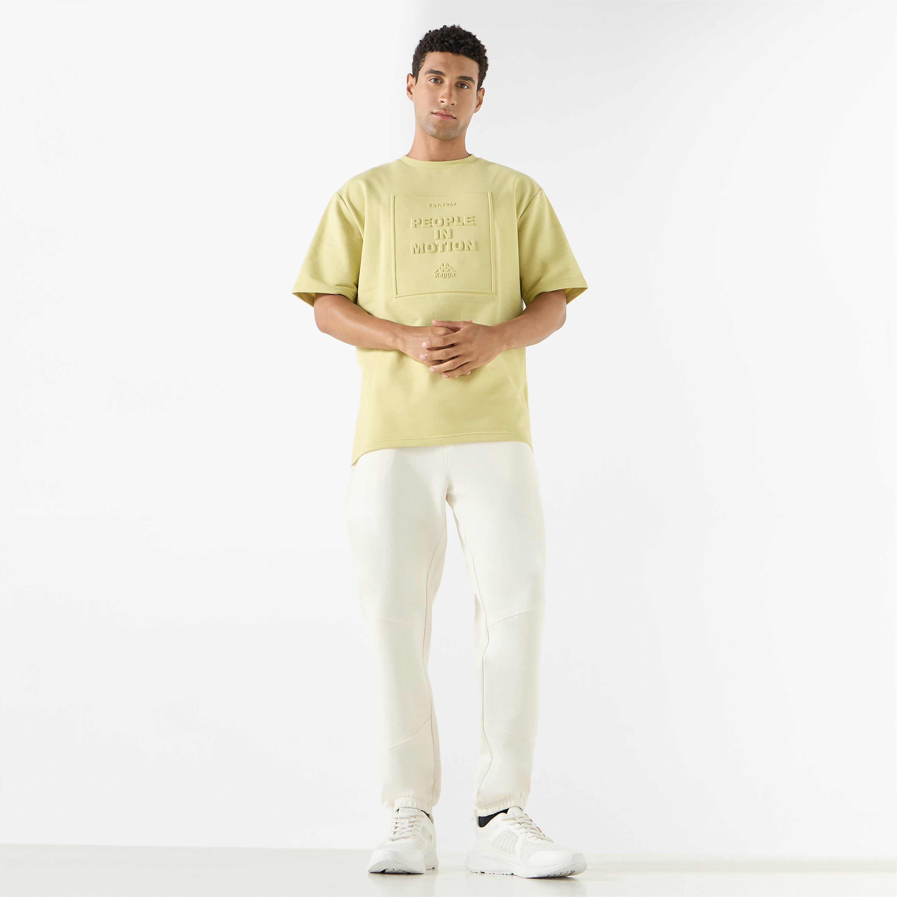 Kappa Embossed Print T-shirt with Crew Neck and Short Sleeves-men-clothing-sportswearandactivewear-tshirtsandpolos-image-2