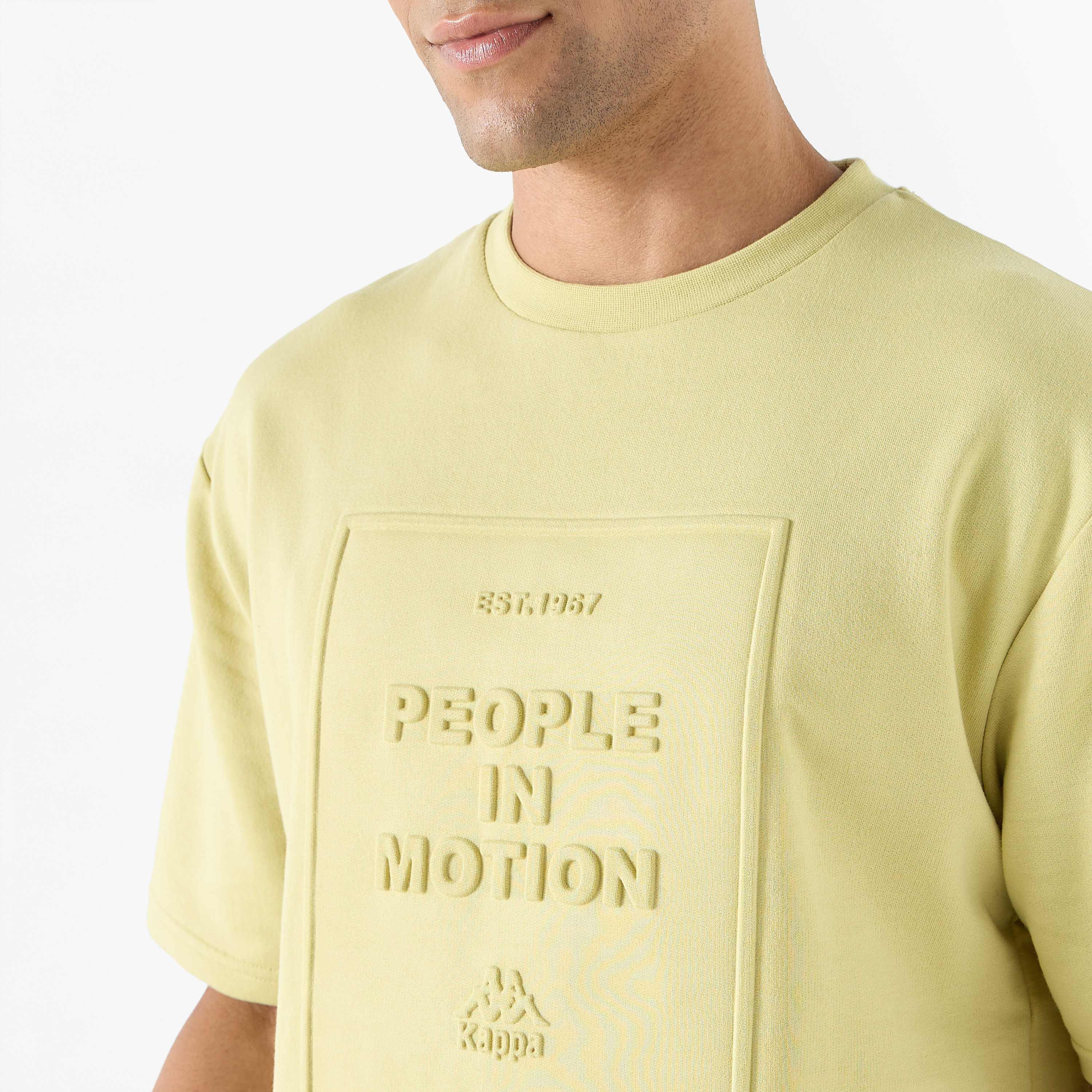Kappa Embossed Print T-shirt with Crew Neck and Short Sleeves-men-clothing-sportswearandactivewear-tshirtsandpolos-image-4