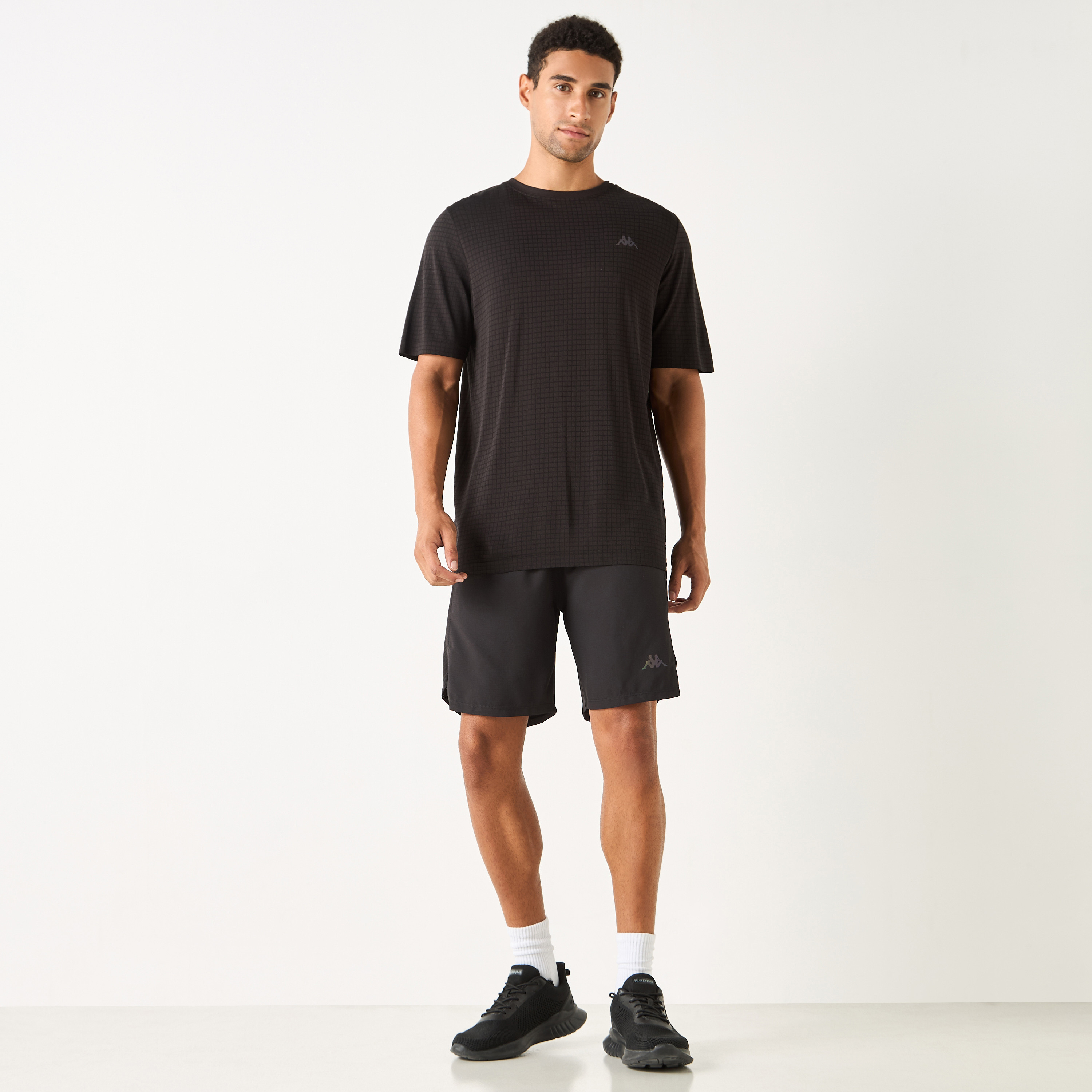 Kappa Logo Detail Shorts with Elasticated Waistband and Pockets-men-clothing-bottoms-shorts-image-2