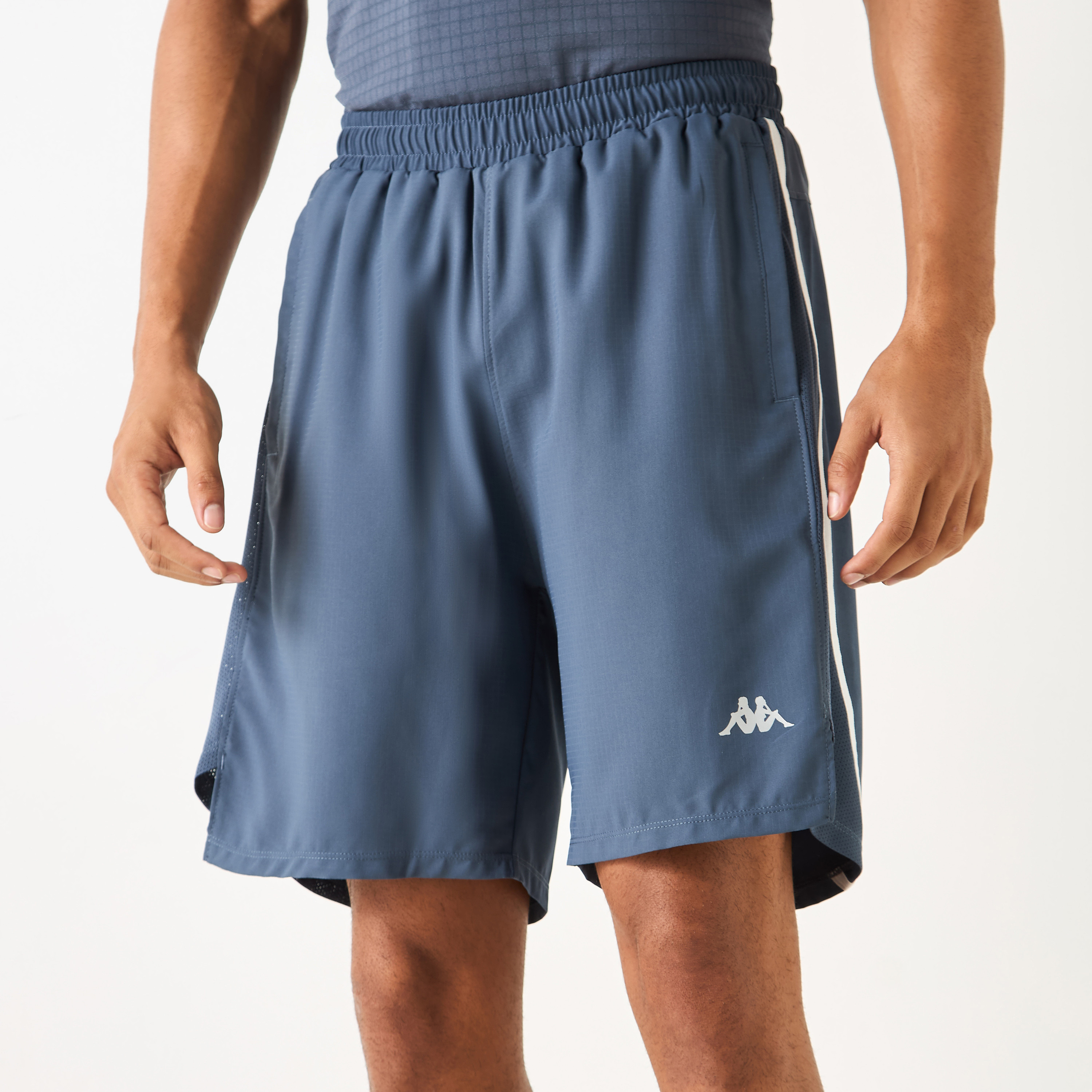 Kappa Logo Detail Shorts with Elasticated Waistband and Pockets-men-clothing-bottoms-shorts-image-10
