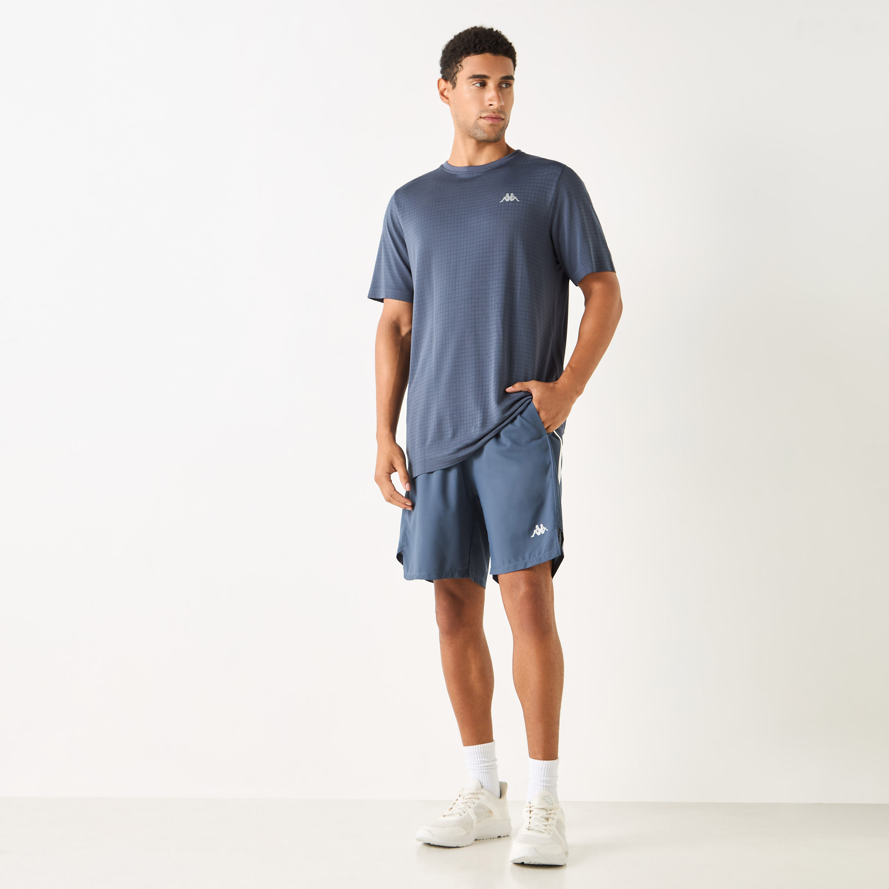 Kappa Logo Detail Shorts with Elasticated Waistband and Pockets-men-clothing-bottoms-shorts-image-11