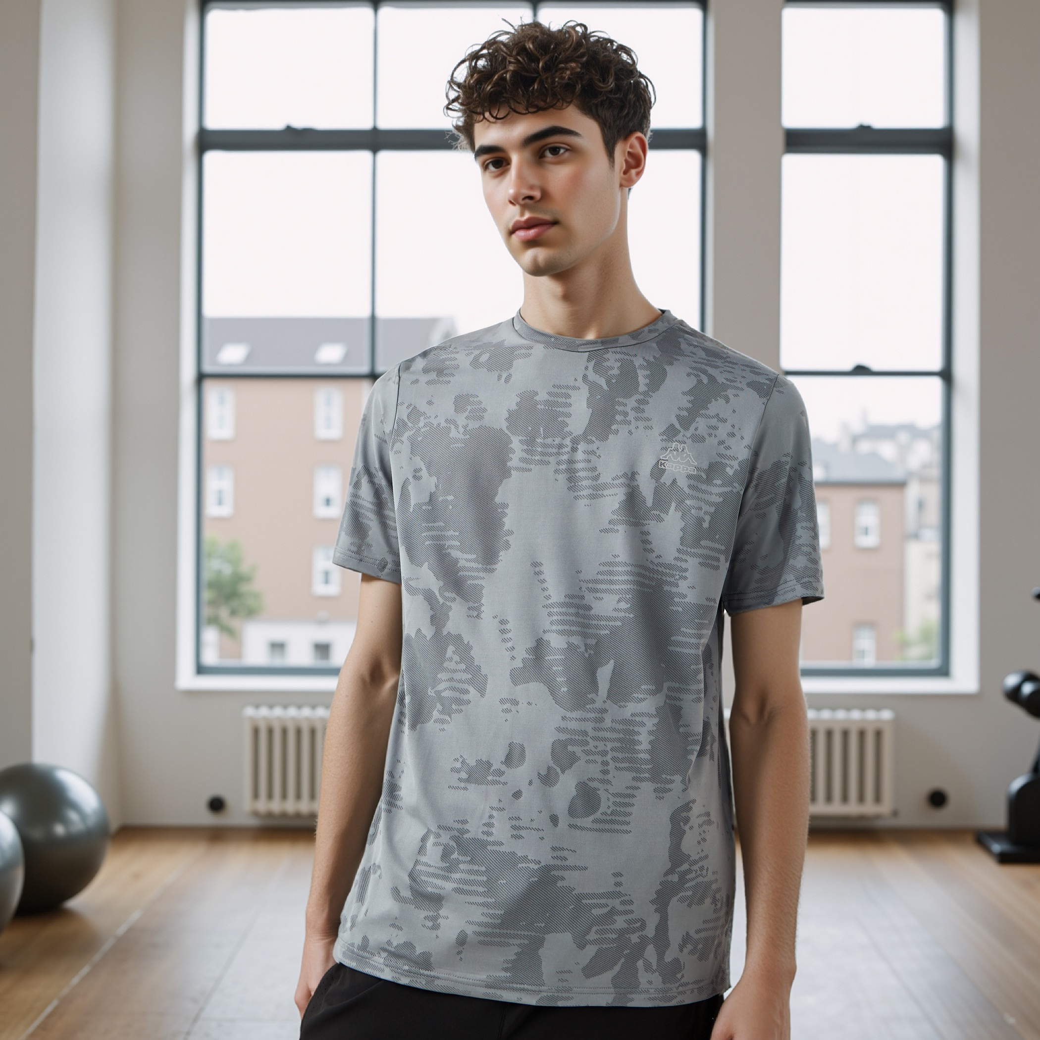 Kappa Logo Print Performance T-shirt-men-clothing-sportswearandactivewear-tshirtsandpolos-image-1