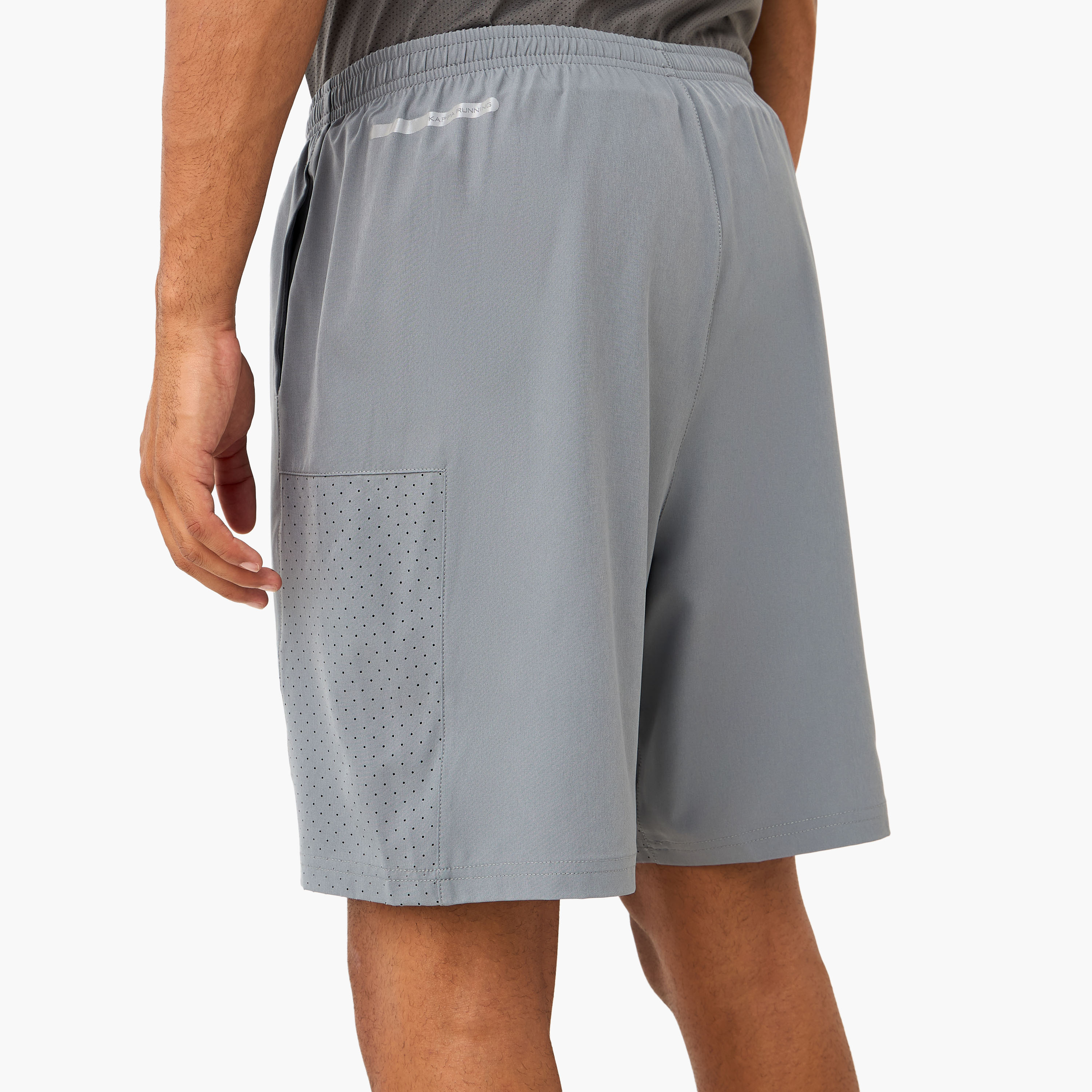 Kappa Logo Print Shorts with Mesh Accent-men-clothing-bottoms-shorts-image-3