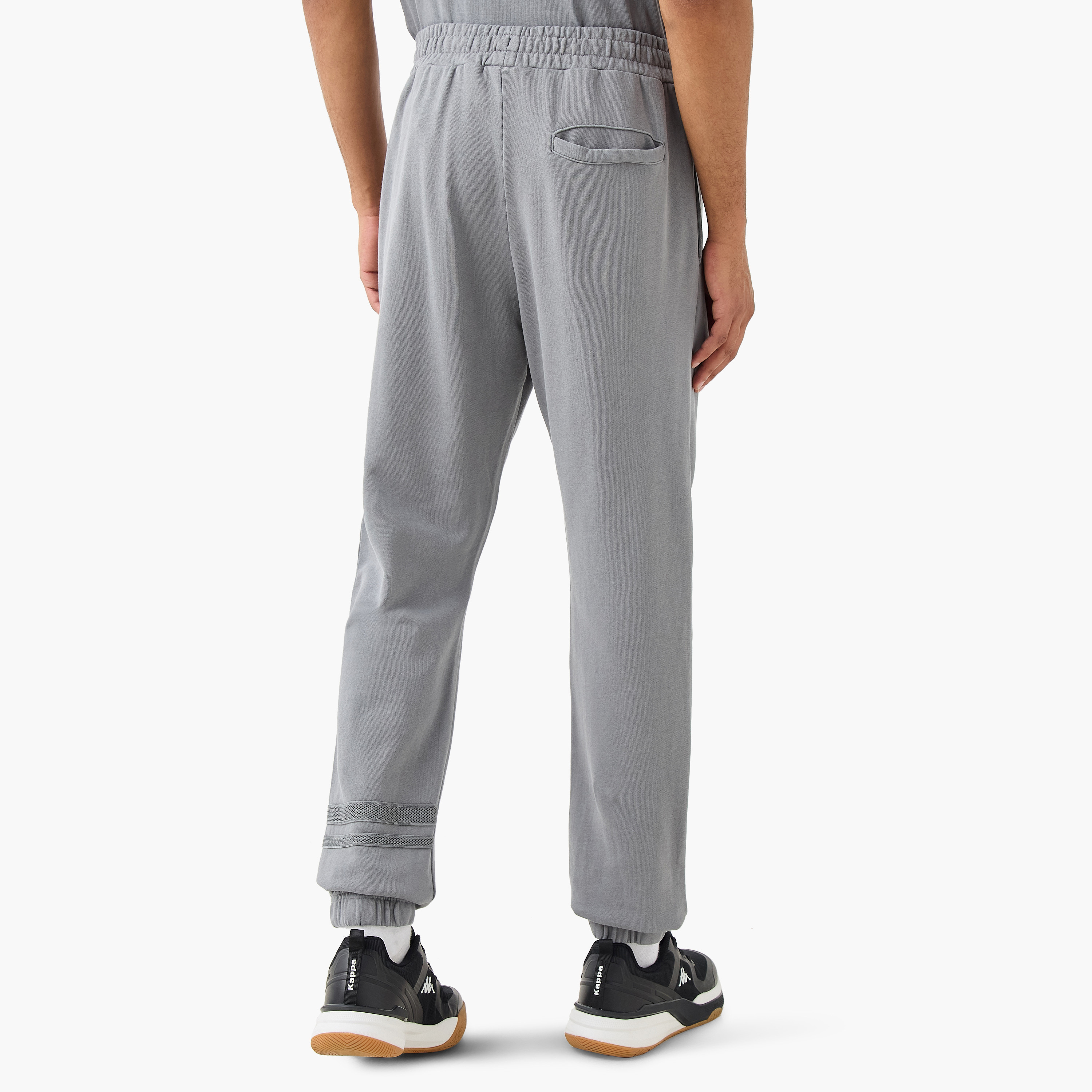 Kappa Logo Embroidered Joggers with Piping Detail and Pockets-men-clothing-sportswearandactivewear-bottoms-joggers-image-3