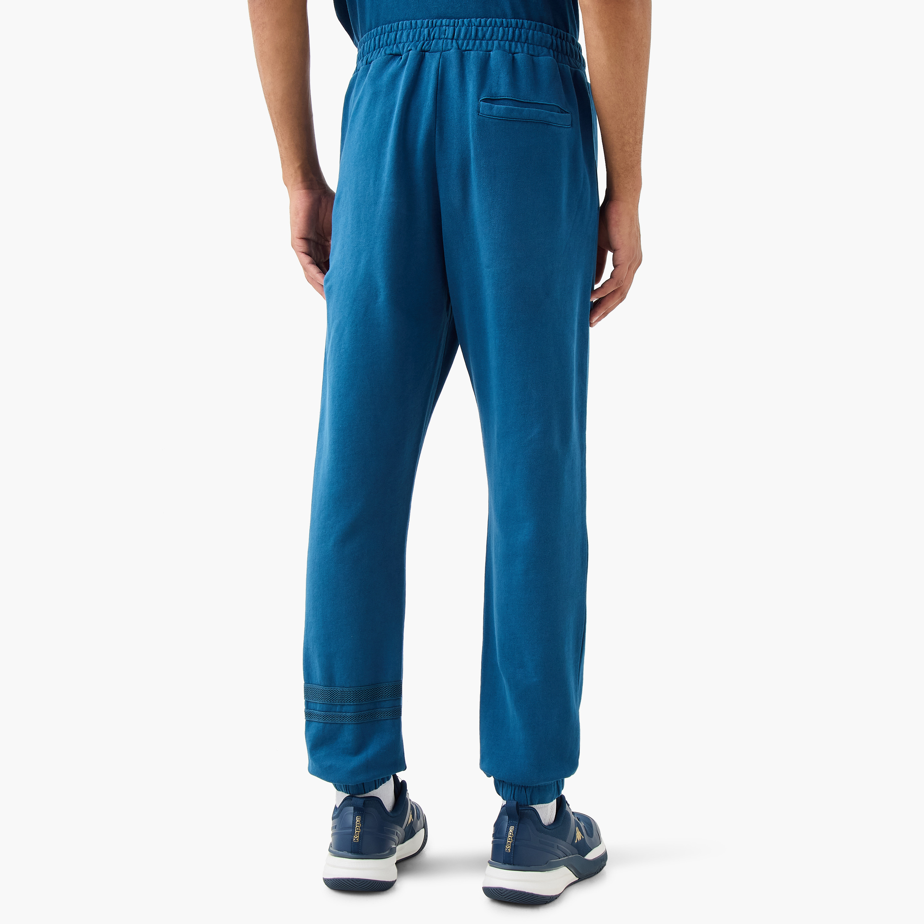 Kappa Logo Embroidered Joggers with Piping Detail and Pockets-men-clothing-sportswearandactivewear-bottoms-joggers-image-3