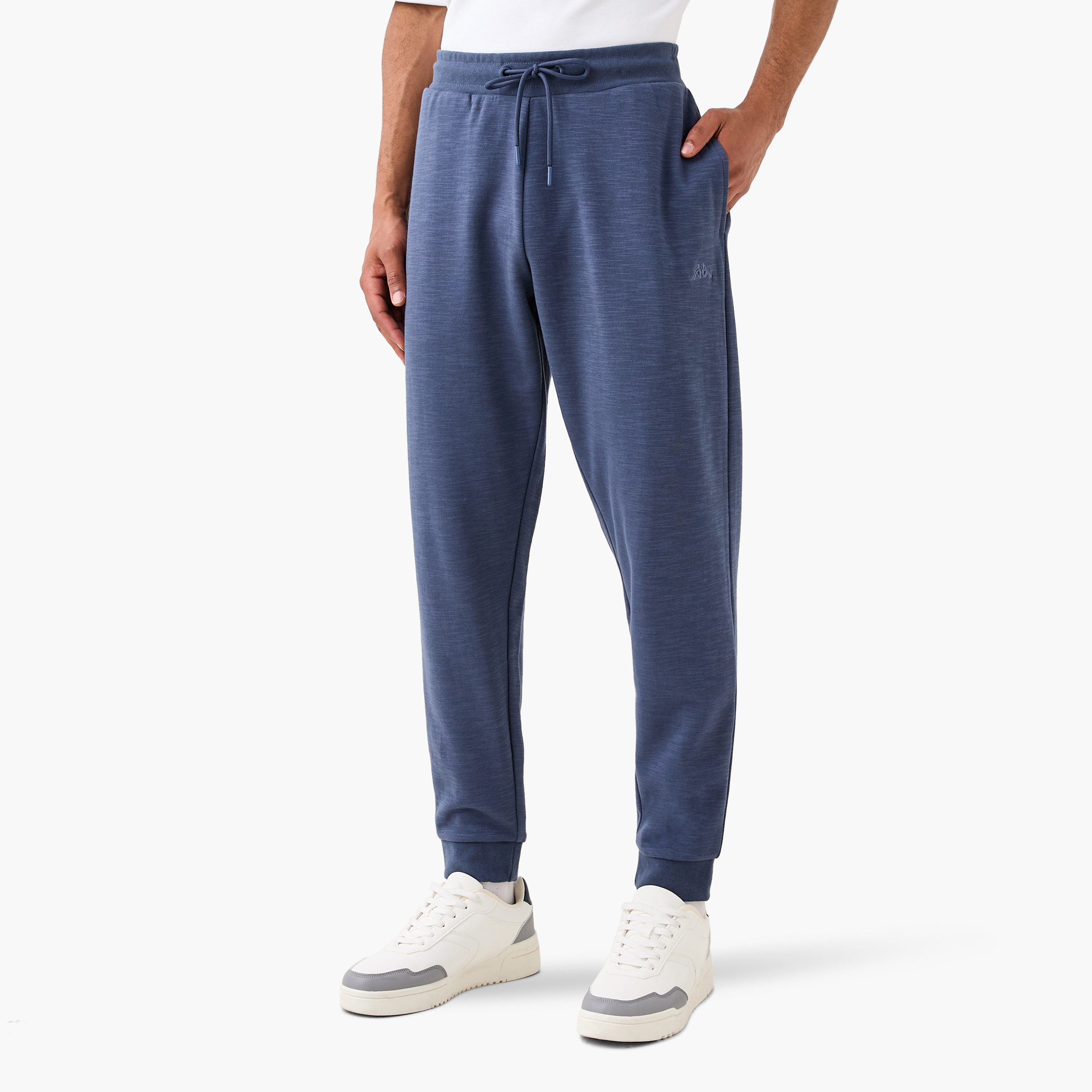 Kappa Regular Fit Logo Detail Joggers with Drawstring Closure and Pockets-men-clothing-sportswearandactivewear-bottoms-joggers-image-1