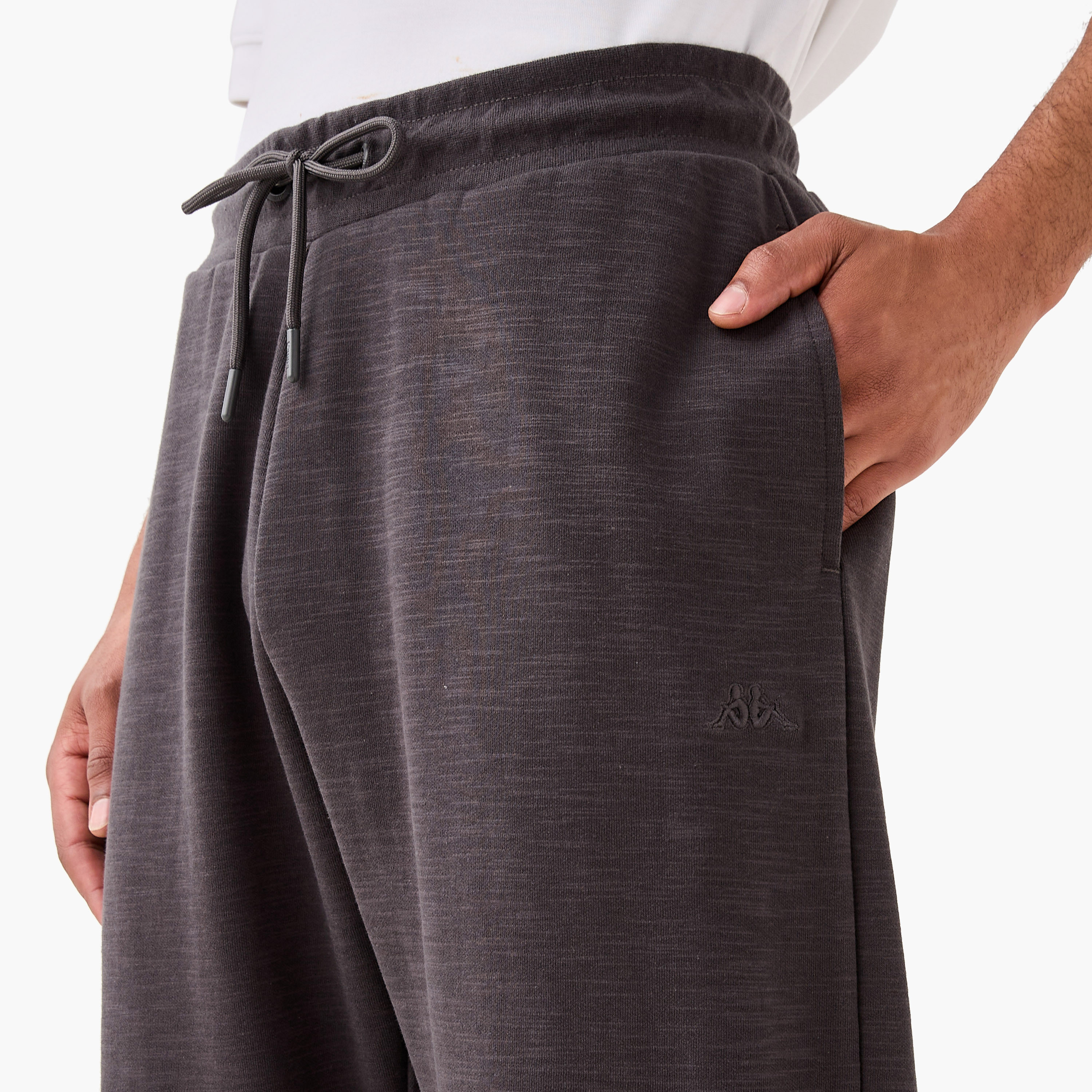Kappa Regular Fit Logo Detail Joggers with Drawstring Closure and Pockets-men-clothing-sportswearandactivewear-bottoms-joggers-image-4