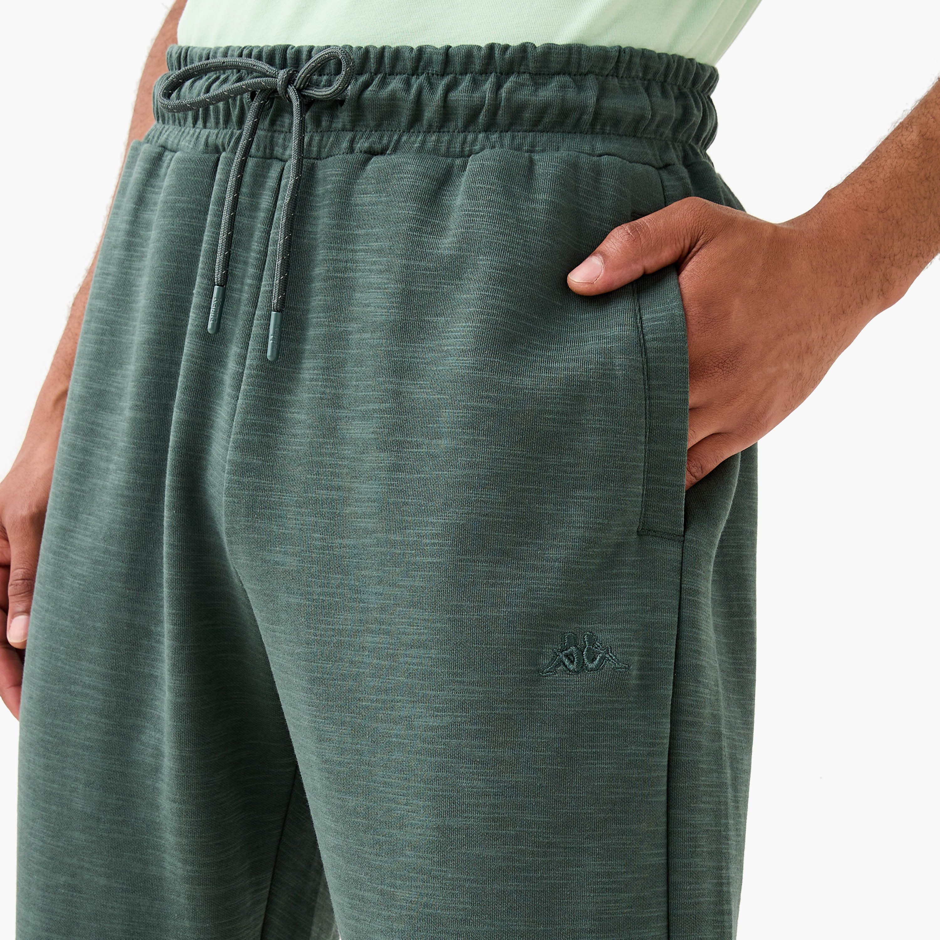 Kappa Regular Fit Panelled Joggers with Drawstring Closure and Pockets-men-clothing-sportswearandactivewear-tracksuits-image-4