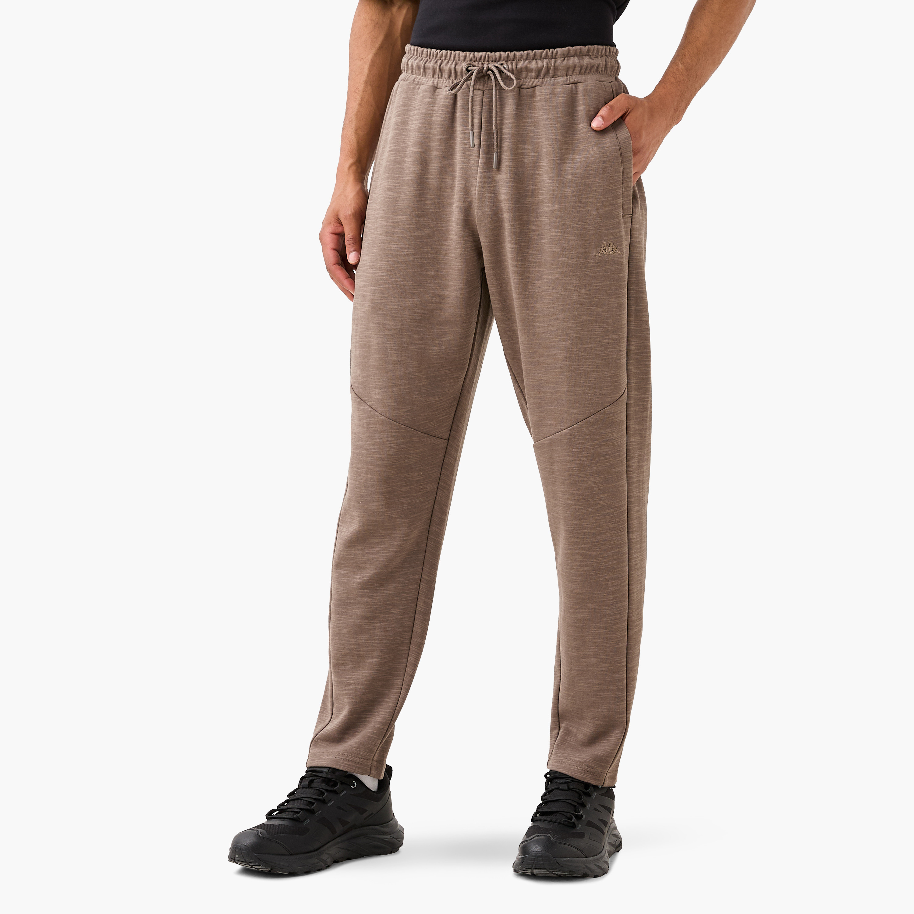 Kappa Regular Fit Panelled Joggers with Drawstring Closure and Pockets-men-clothing-sportswearandactivewear-tracksuits-image-1