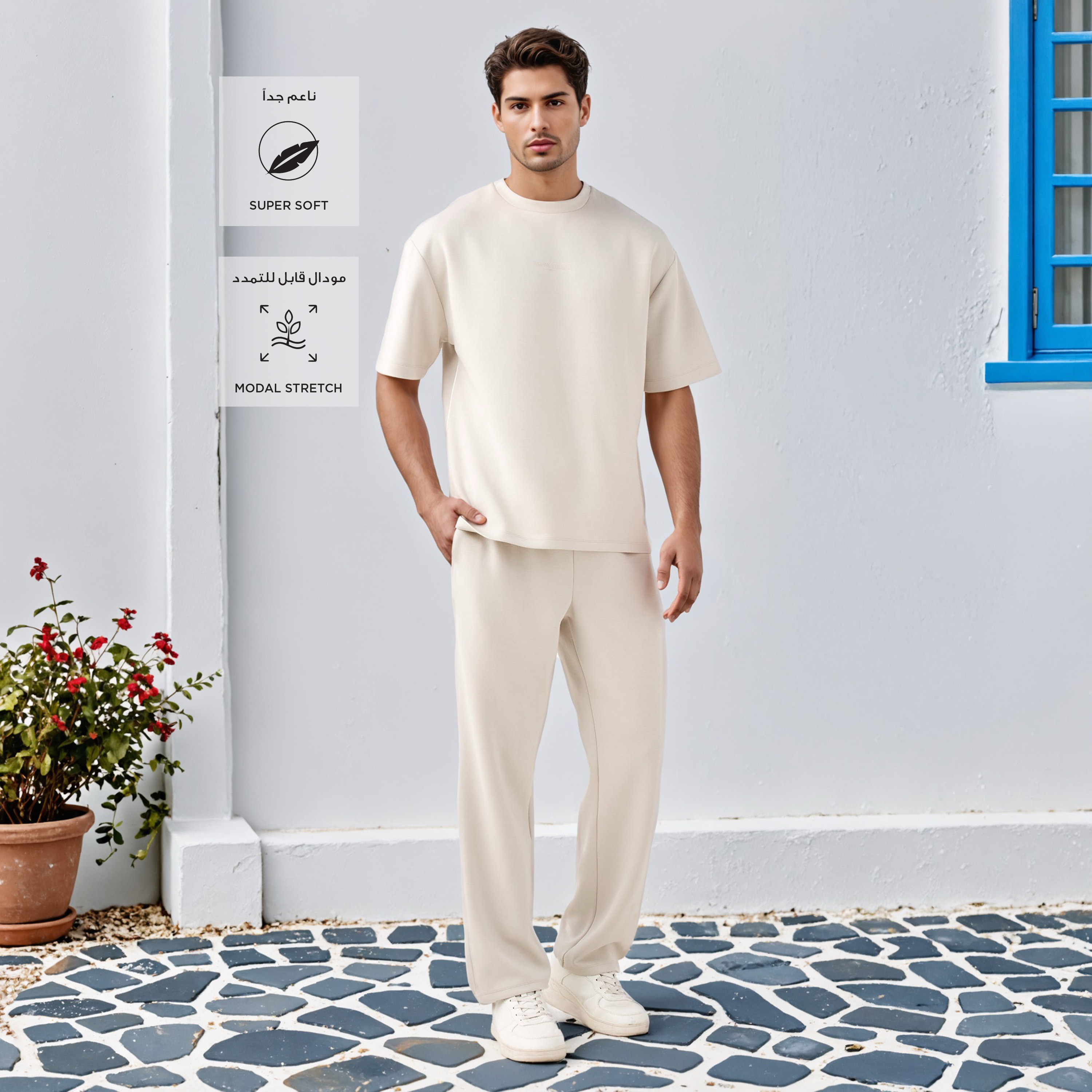 Kappa Printed Track Pants with Drawstring Closure and Pockets-men-clothing-sportswearandactivewear-bottoms-joggers-image-2