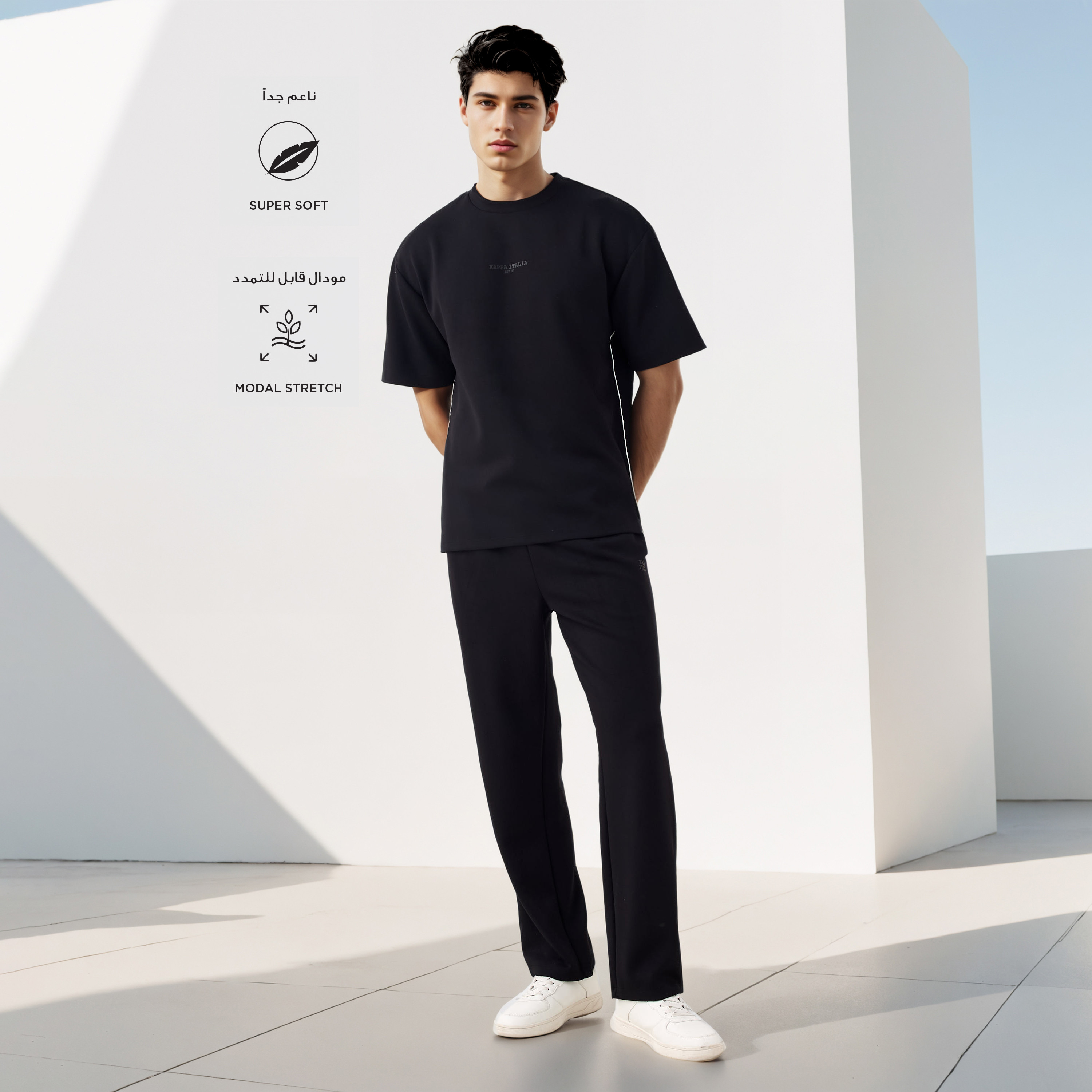Kappa Printed Crew Neck T-shirt with Side Piping-men-clothing-sportswearandactivewear-tshirtsandpolos-image-2