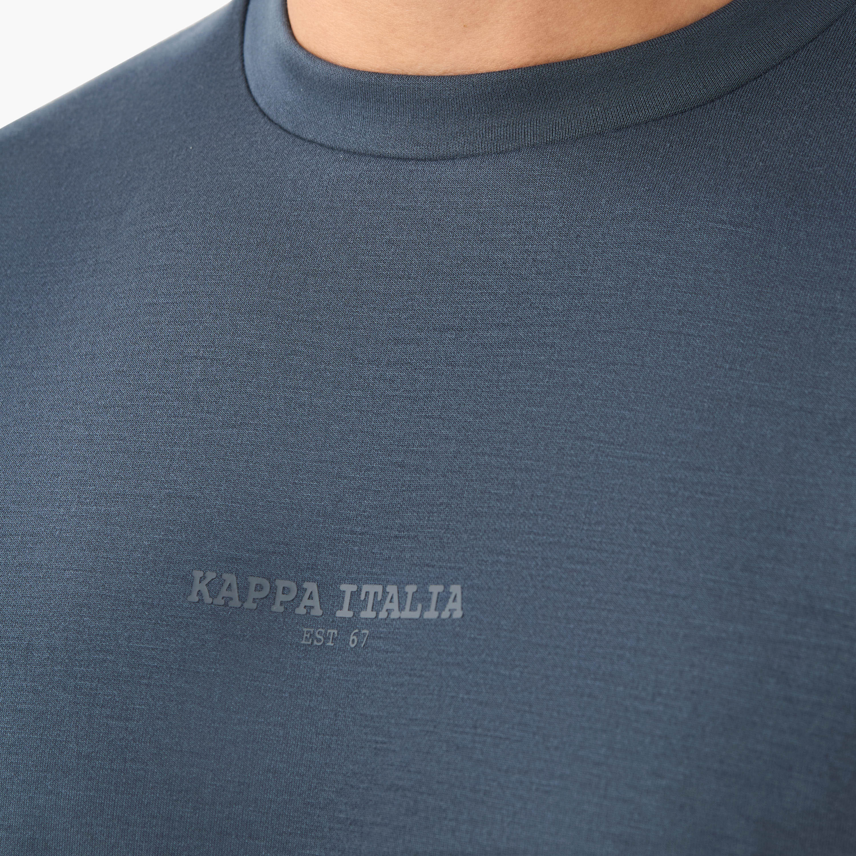 Kappa Printed Crew Neck T-shirt with Side Piping-men-clothing-sportswearandactivewear-tshirtsandpolos-image-5