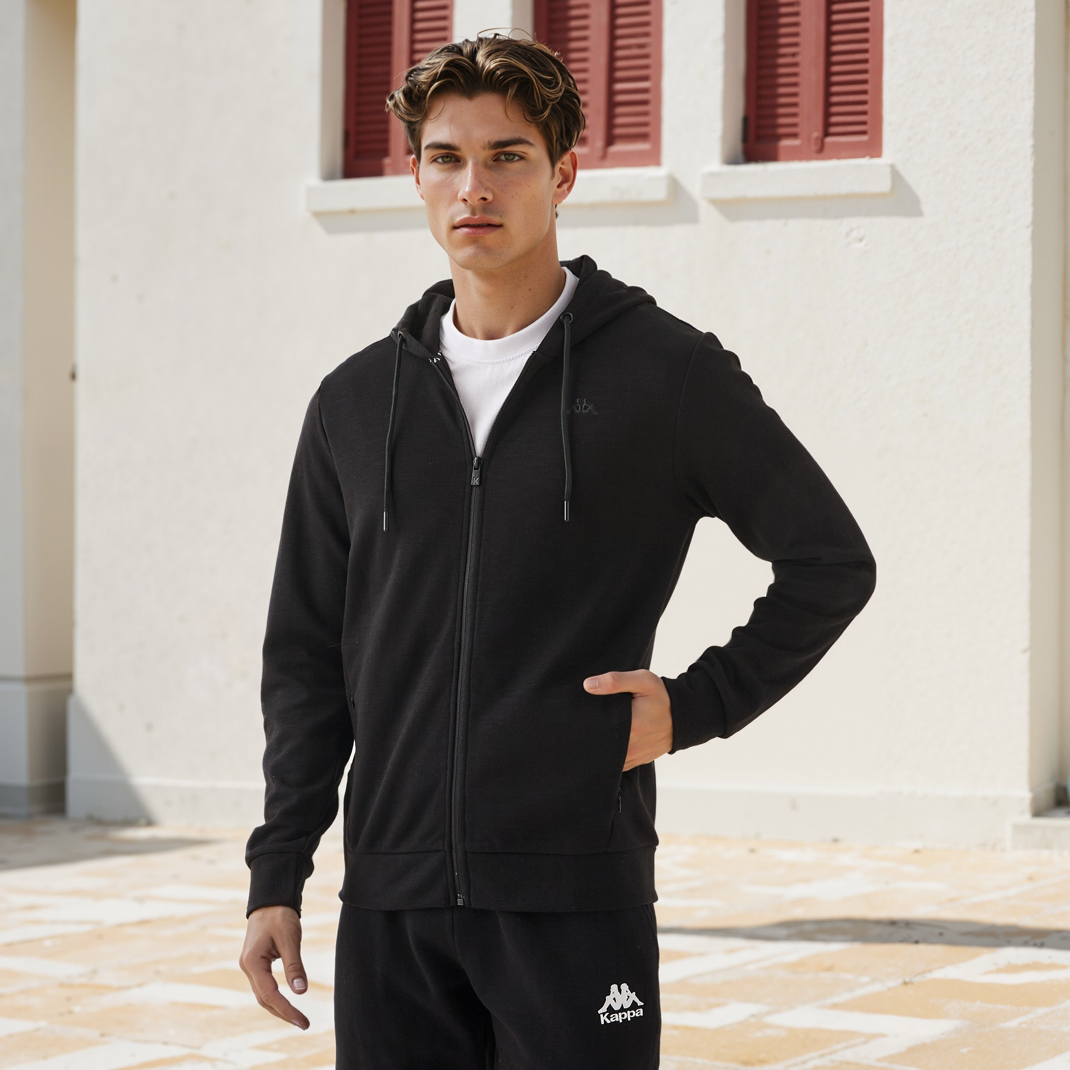 Kappa Regular Fit Zip Through Hoodie with Pockets-men-winterwear-hoodiesandsweatshirts-image-1