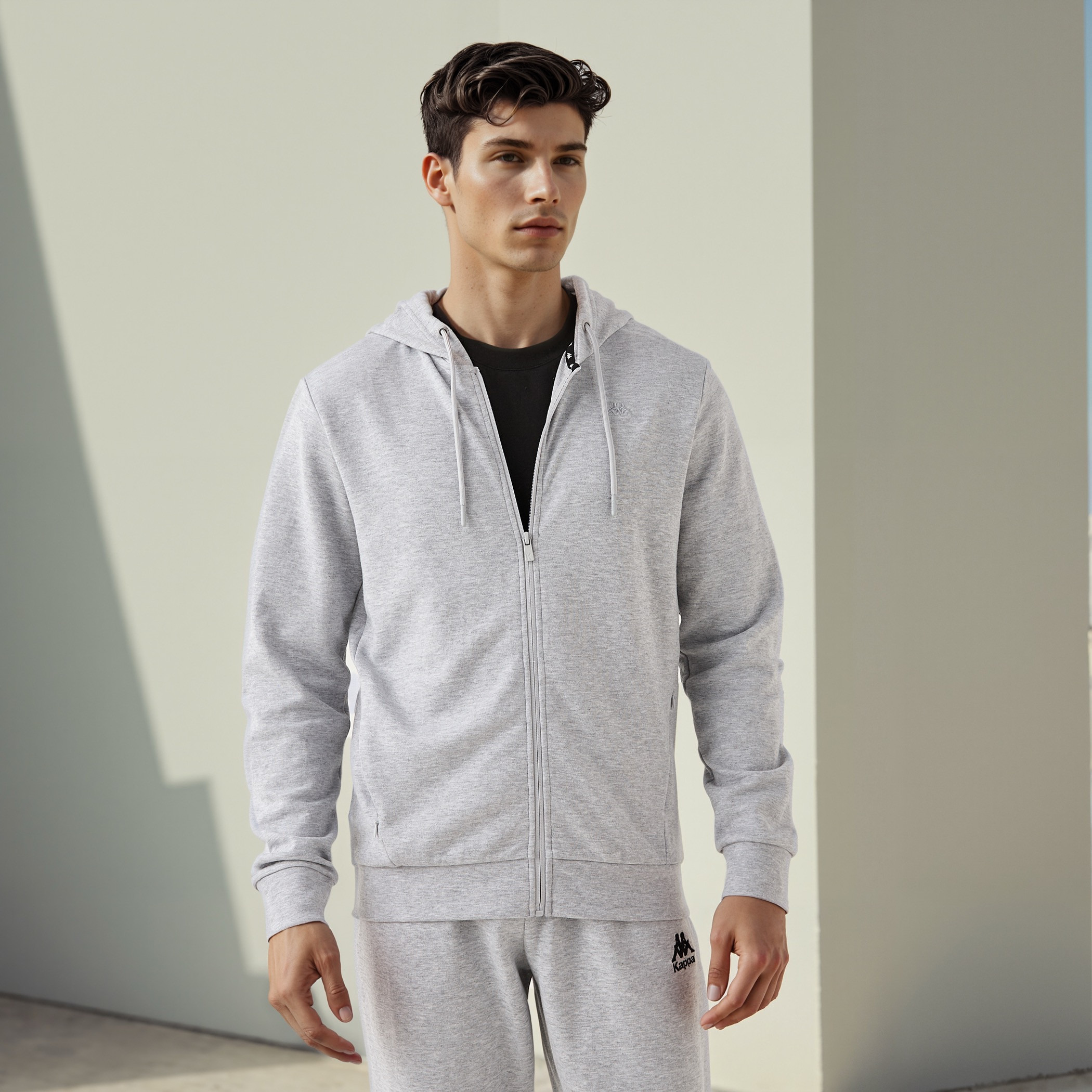 Kappa Regular Fit Zip Through Hoodie with Pockets-men-winterwear-hoodiesandsweatshirts-image-1