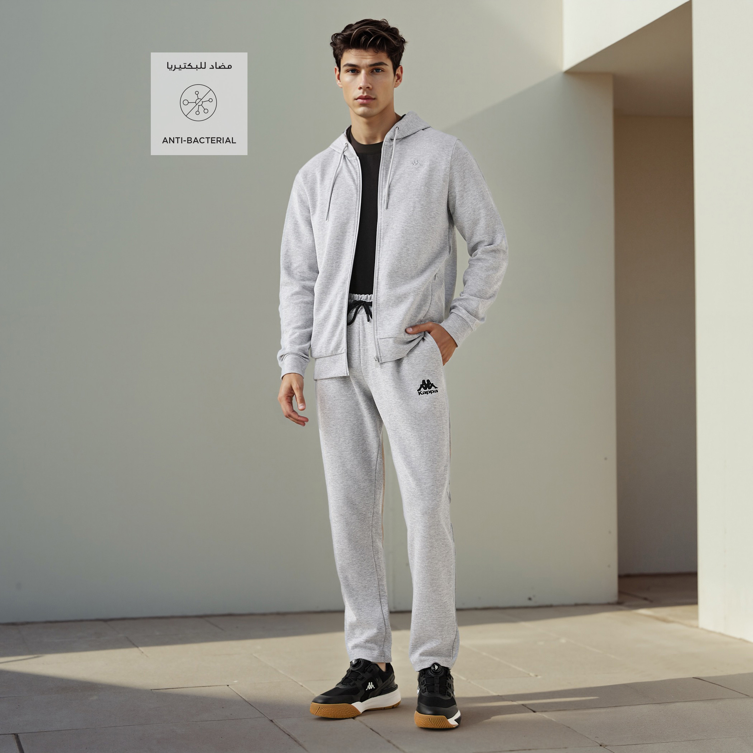 Kappa Regular Fit Zip Through Hoodie with Pockets-men-winterwear-hoodiesandsweatshirts-image-2