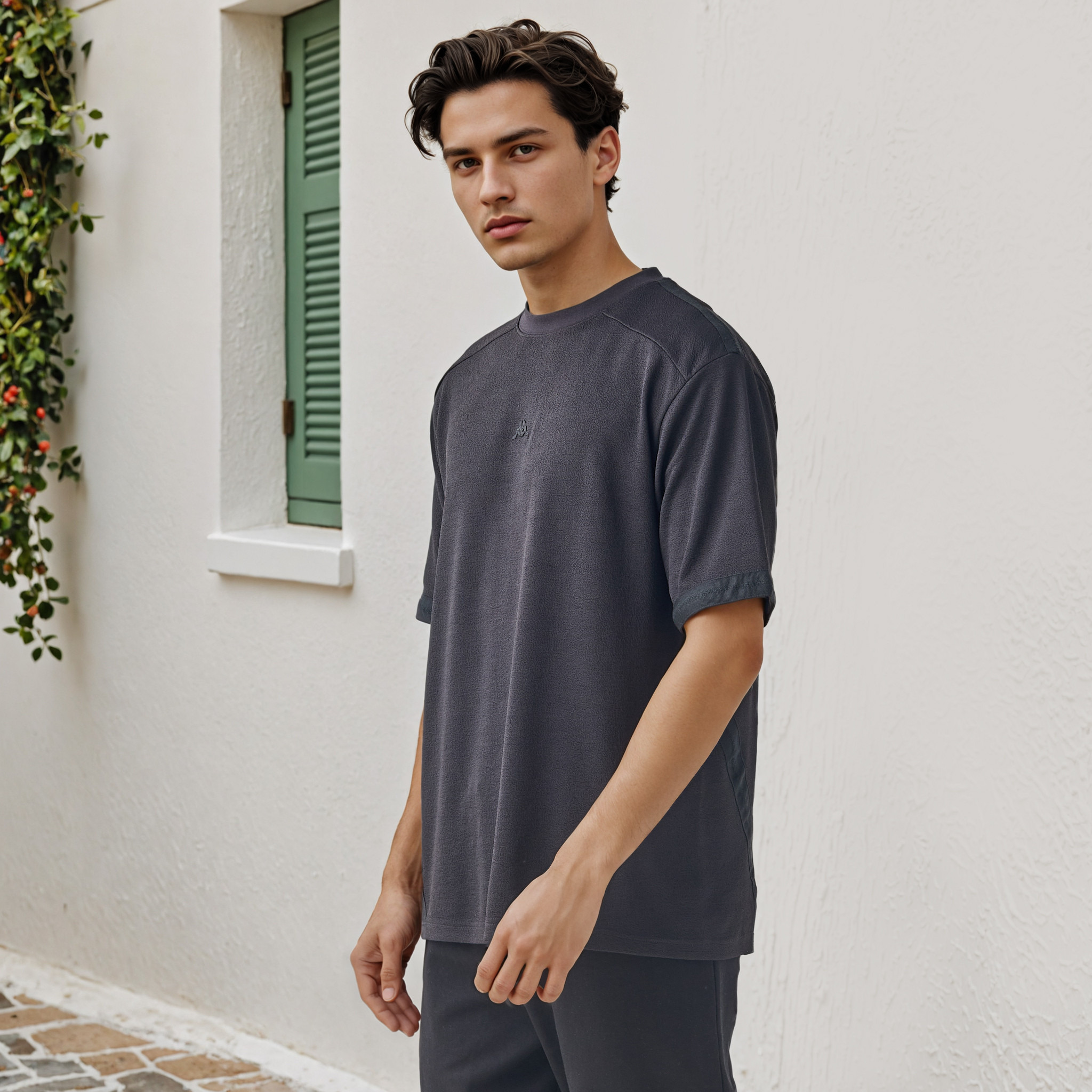 Kappa Jacquard Textured T-shirt-men-clothing-tshirtsandpolos-tshirts-image-1