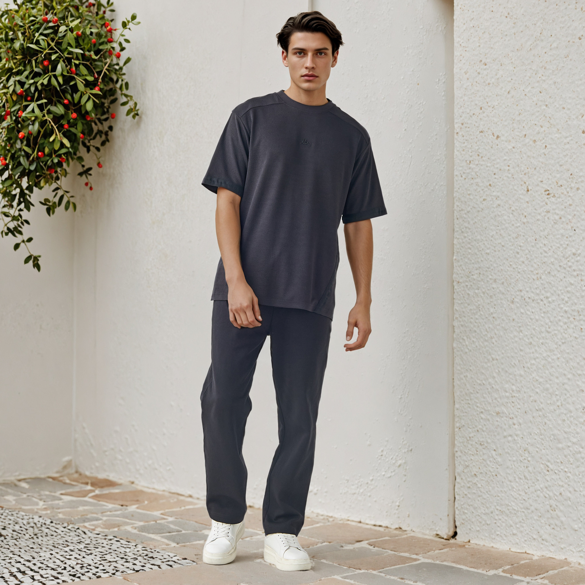 Kappa Jacquard Textured T-shirt-men-clothing-tshirtsandpolos-tshirts-image-2