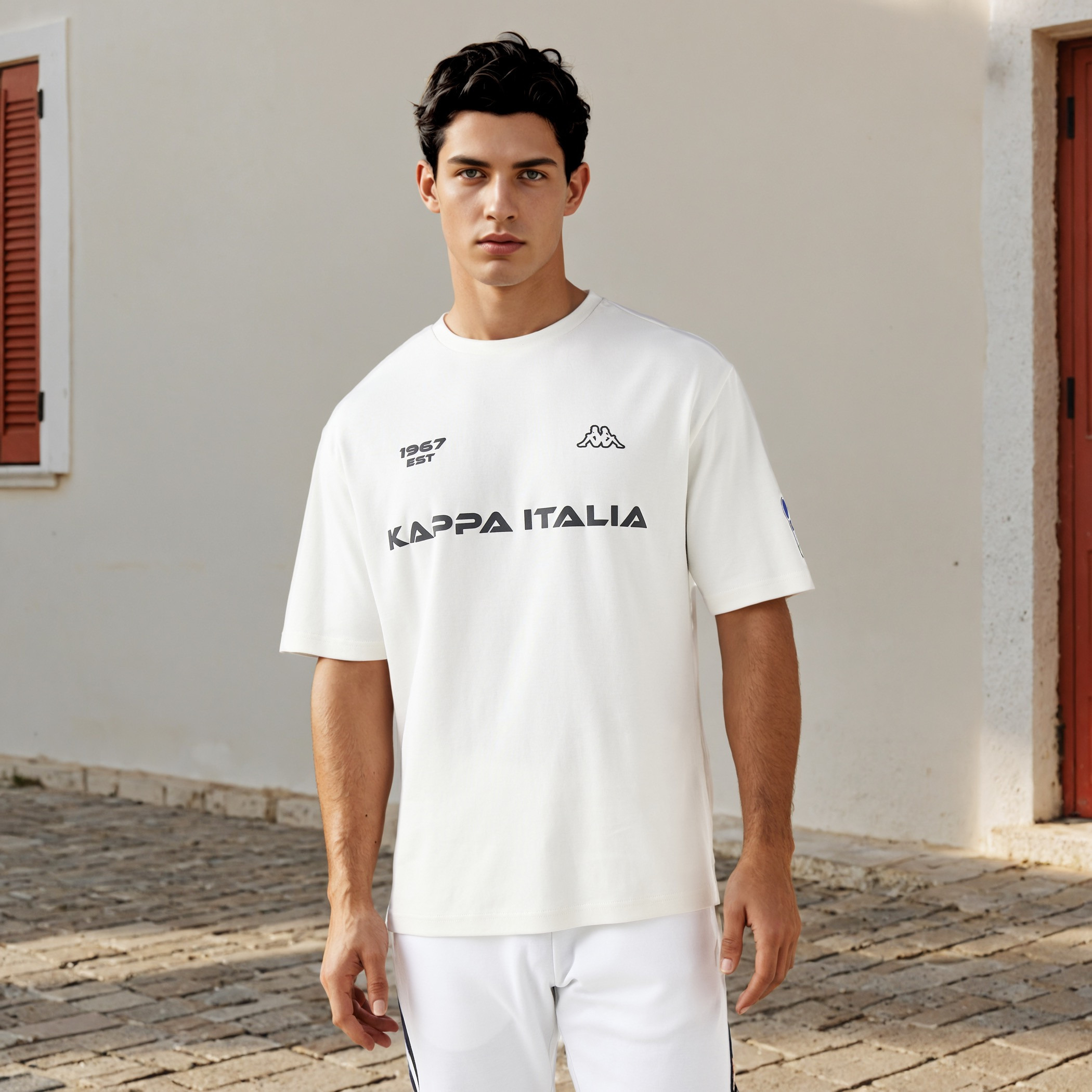 Kappa Logo Print T-shirt-men-clothing-sportswearandactivewear-tshirtsandpolos-image-1