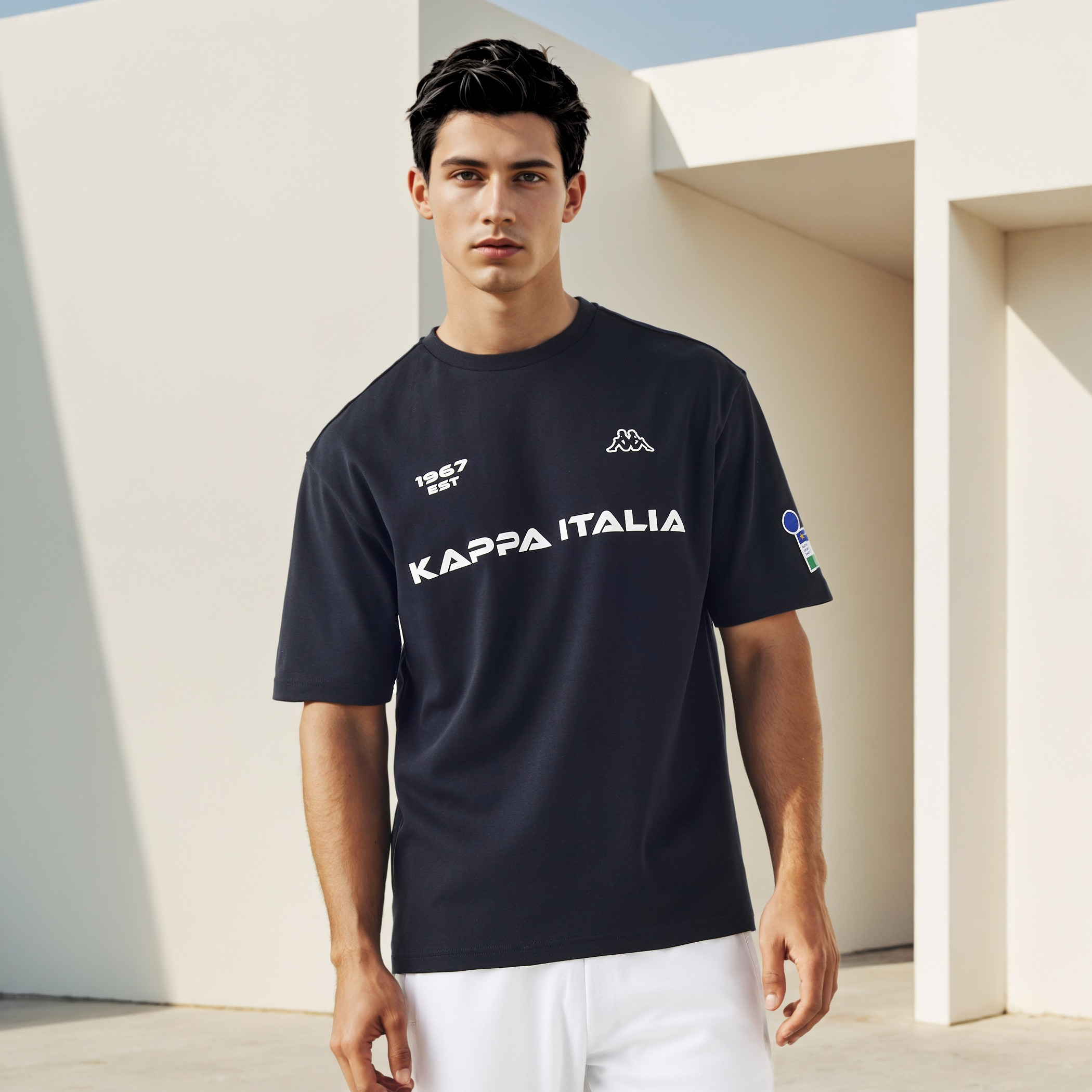 Kappa Logo Print T-shirt-men-clothing-sportswearandactivewear-tshirtsandpolos-image-1