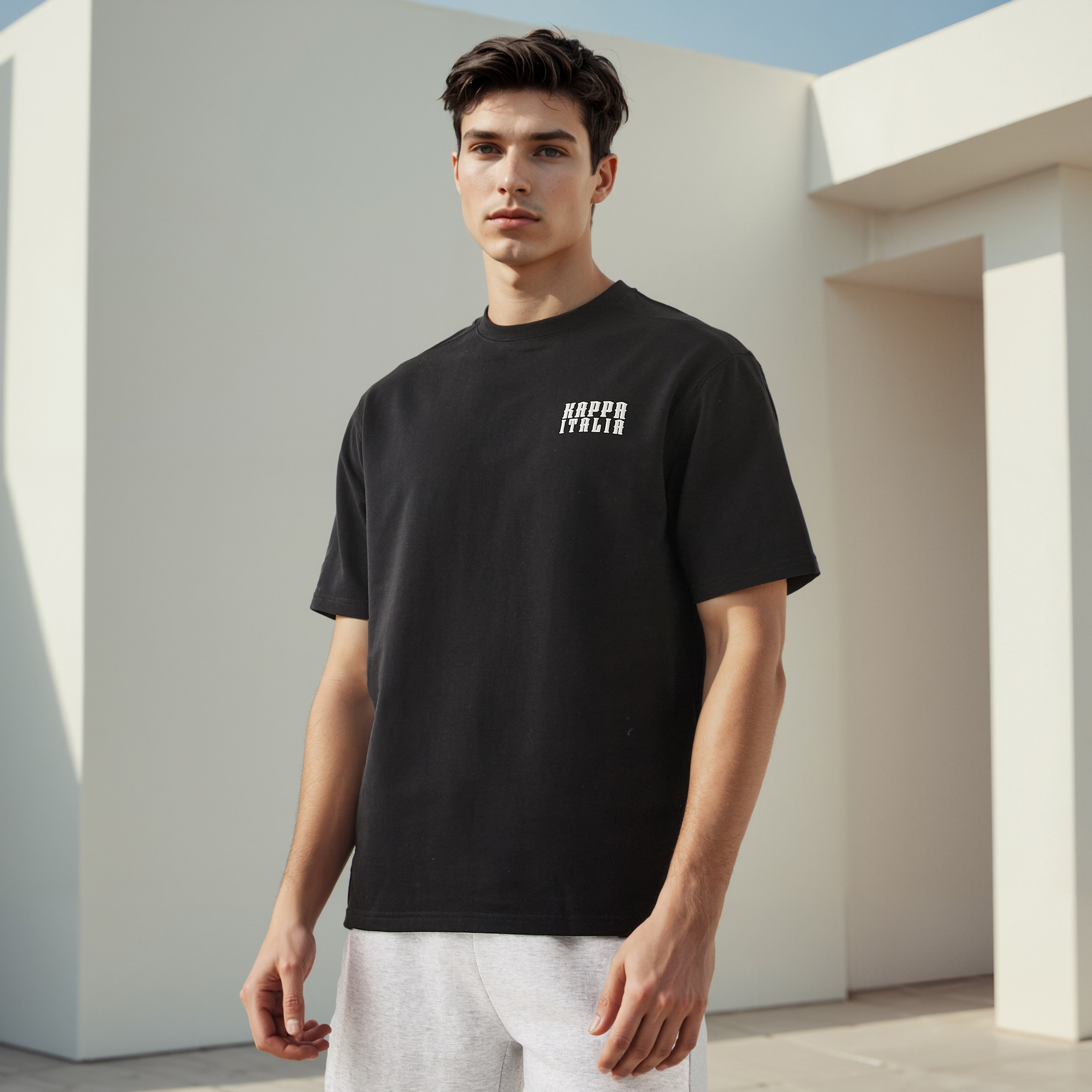 Kappa Graphic Print Crew Neck T-shirt-men-clothing-sportswearandactivewear-tshirtsandpolos-image-3