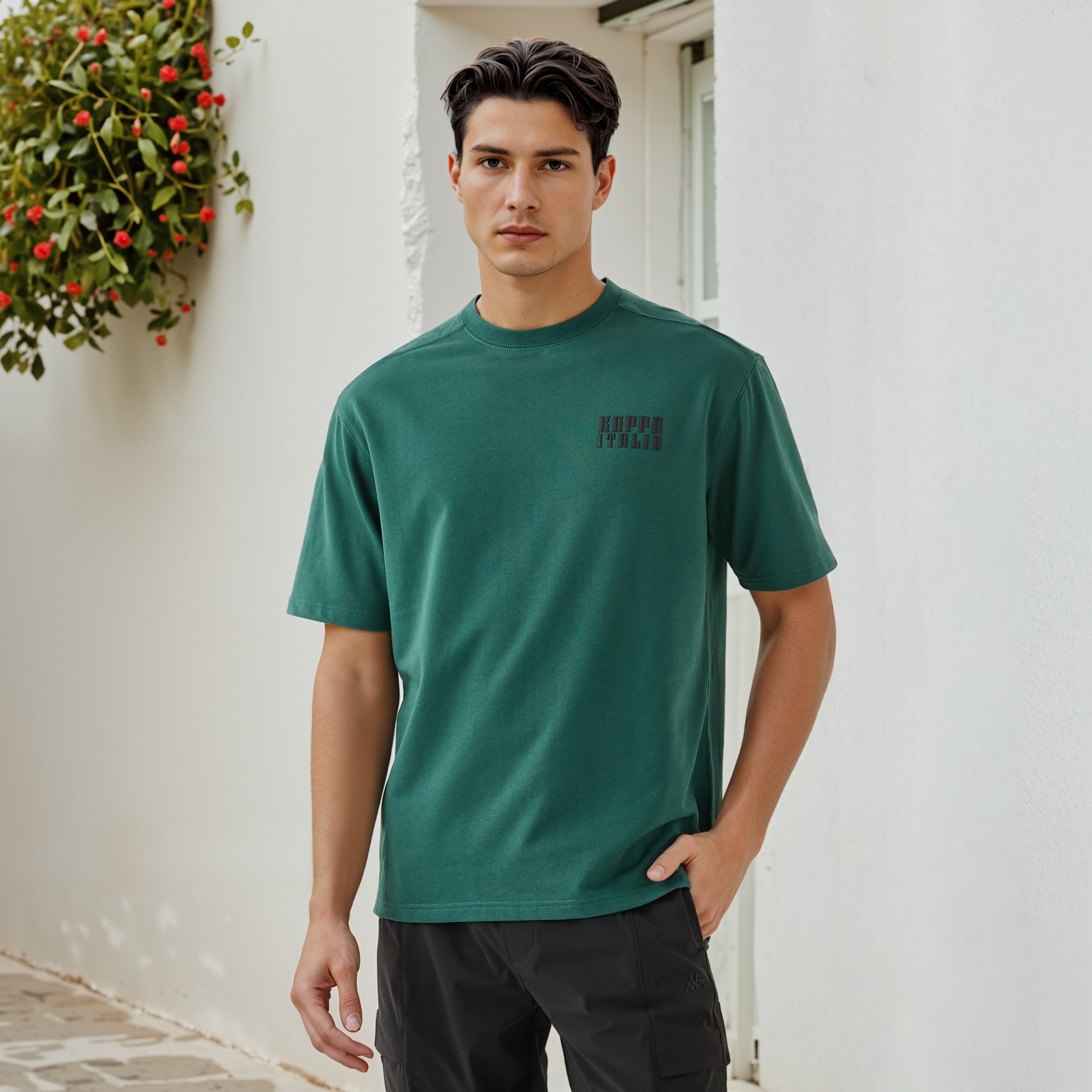 Kappa Graphic Print Crew Neck T-shirt-men-clothing-sportswearandactivewear-tshirtsandpolos-image-1