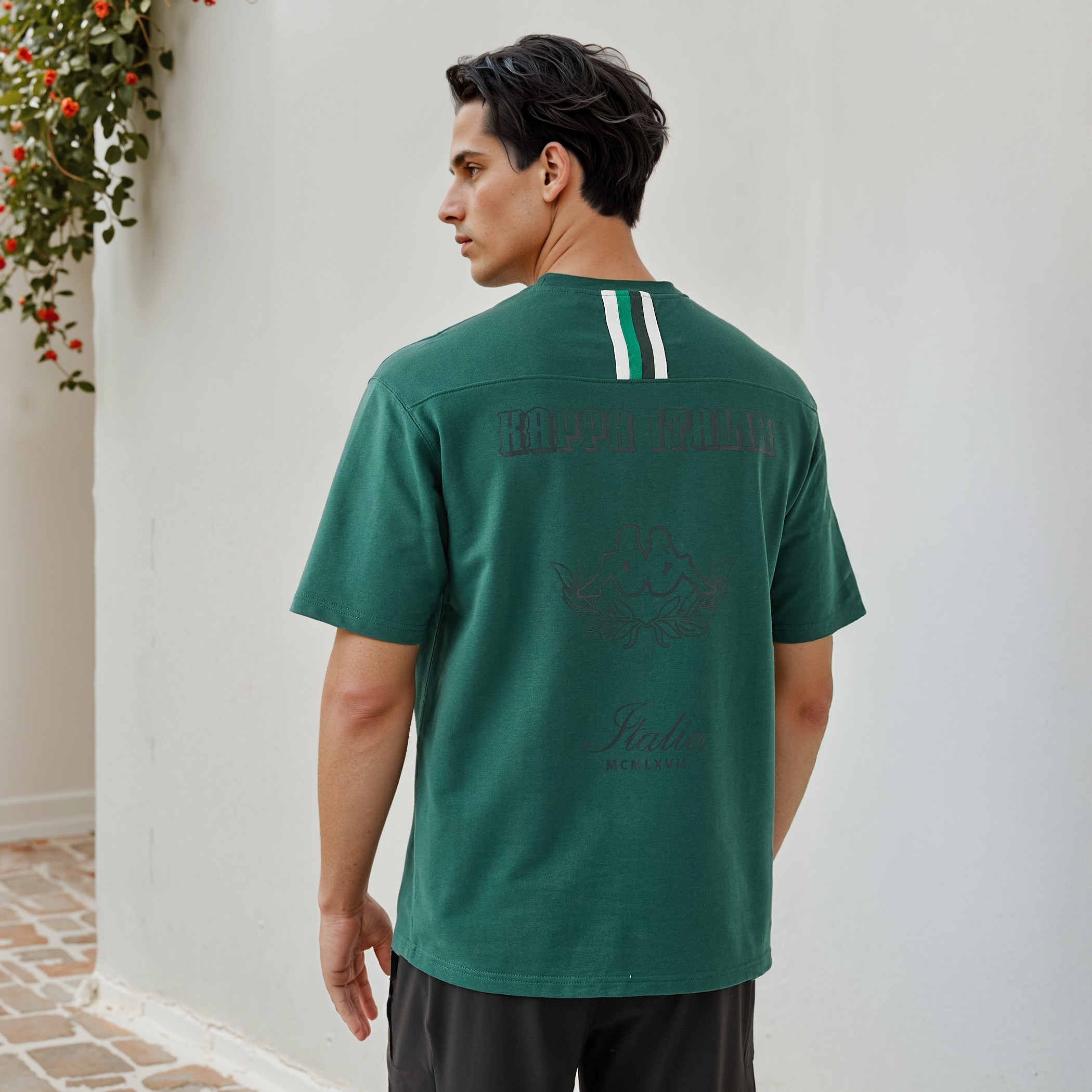 Kappa Graphic Print Crew Neck T-shirt-men-clothing-sportswearandactivewear-tshirtsandpolos-image-3